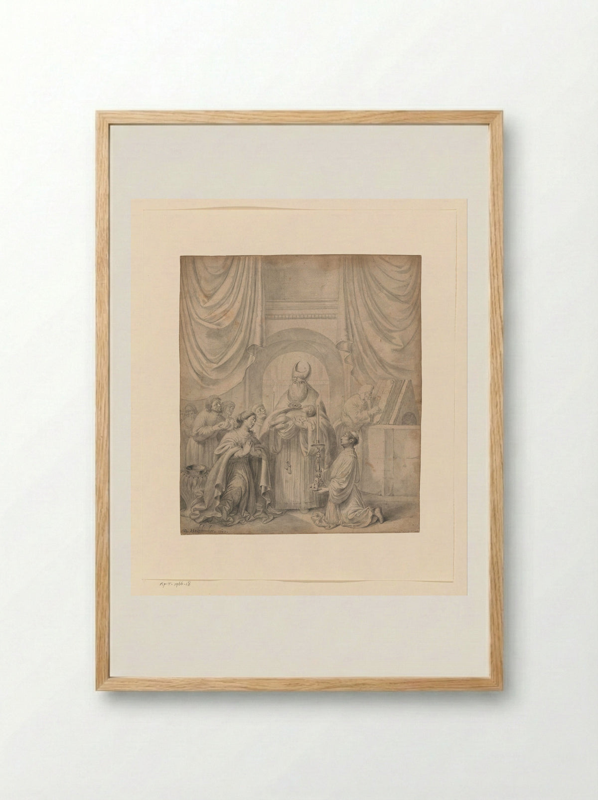 The Presentation in the Temple - Dirck Helmbreker - Framed Print Wood