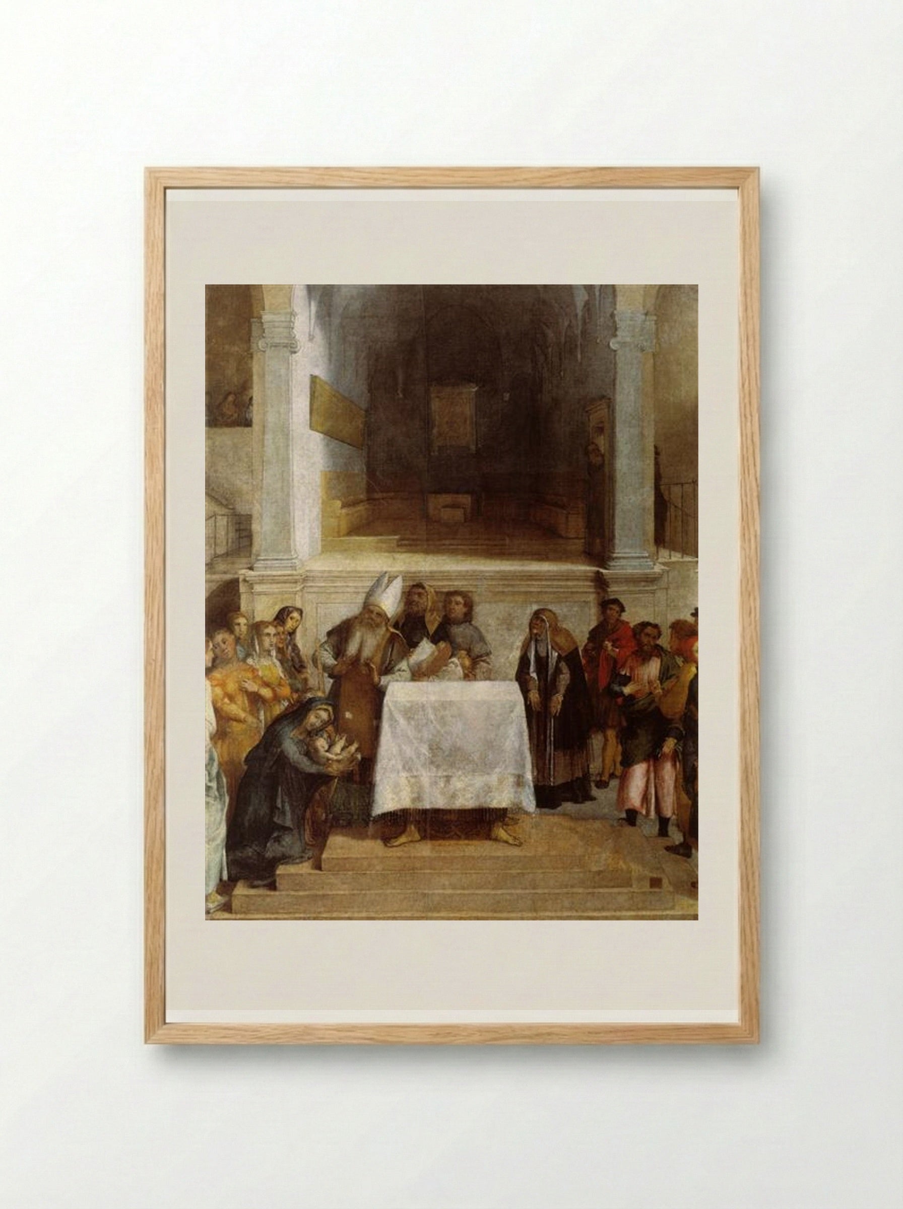 The Presentation of Christ in the Temple - Lorenzo Lotto - Framed Print Wood
