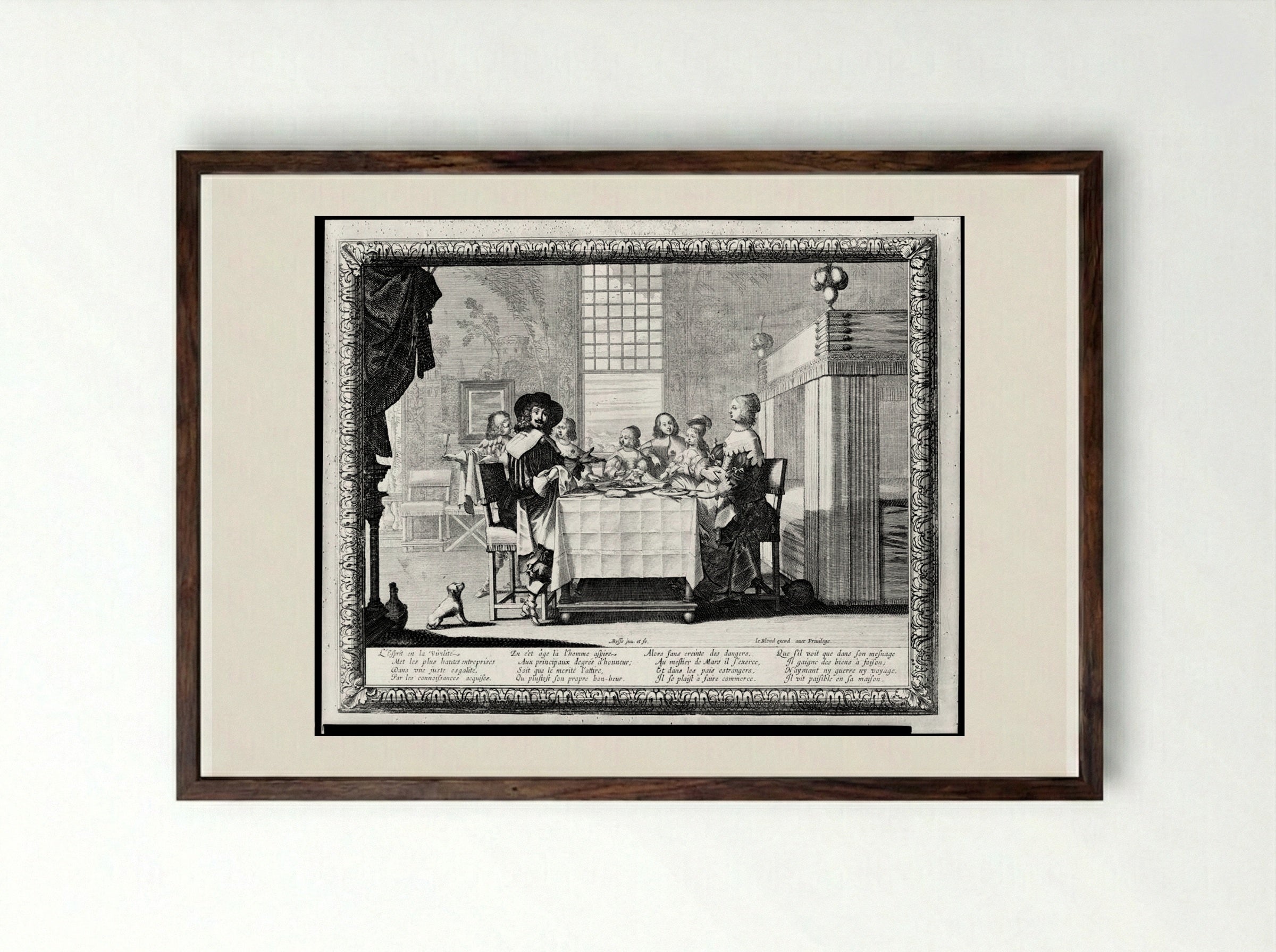 The Prime of Life - Abraham Bosse - Framed Print Dark Wood