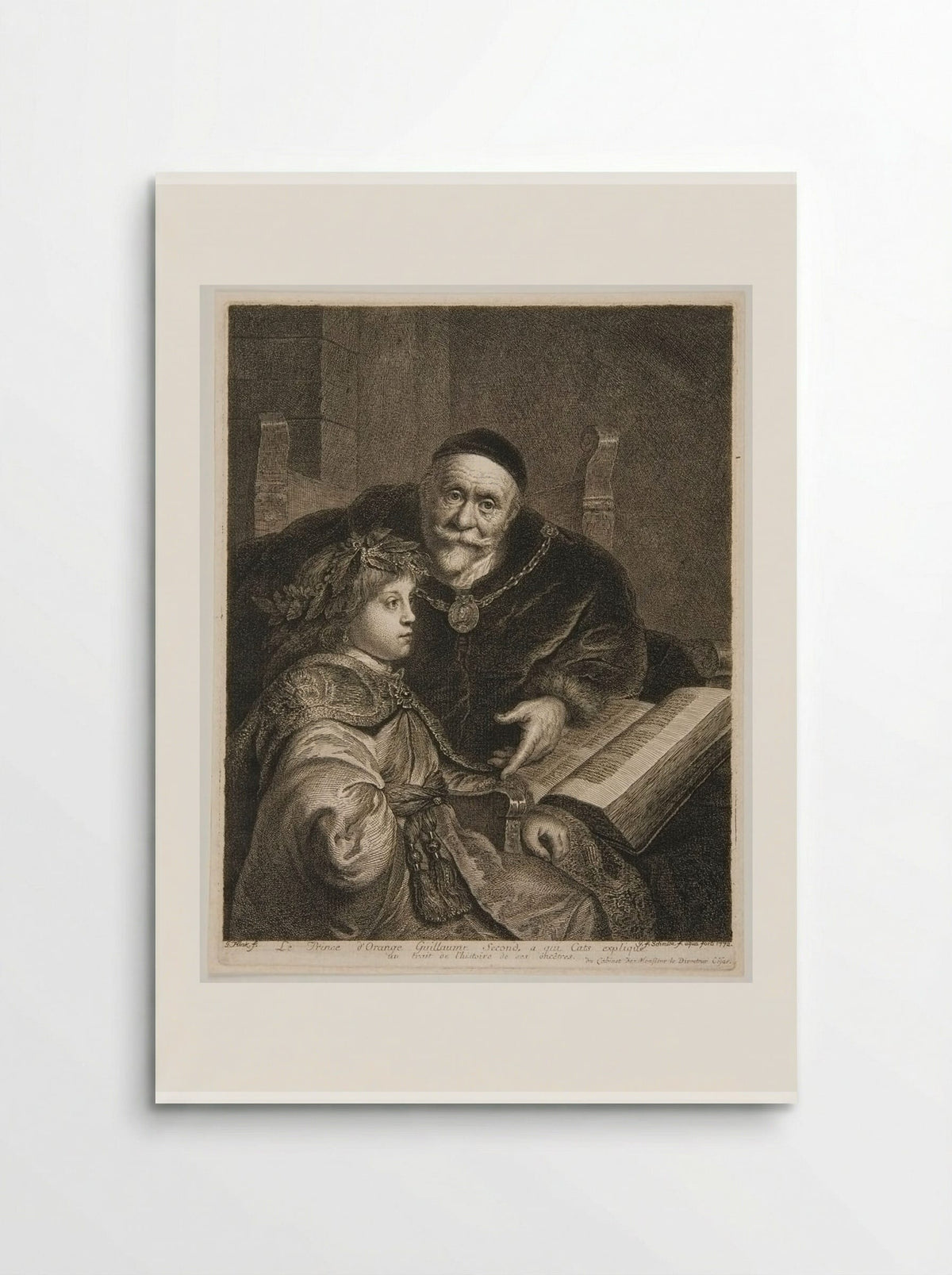 The Prince of Orange, Guillaume II to whom Cats Explains a Historical Trait of His Ancestors - Georg Friedrich Schmidt - Poster