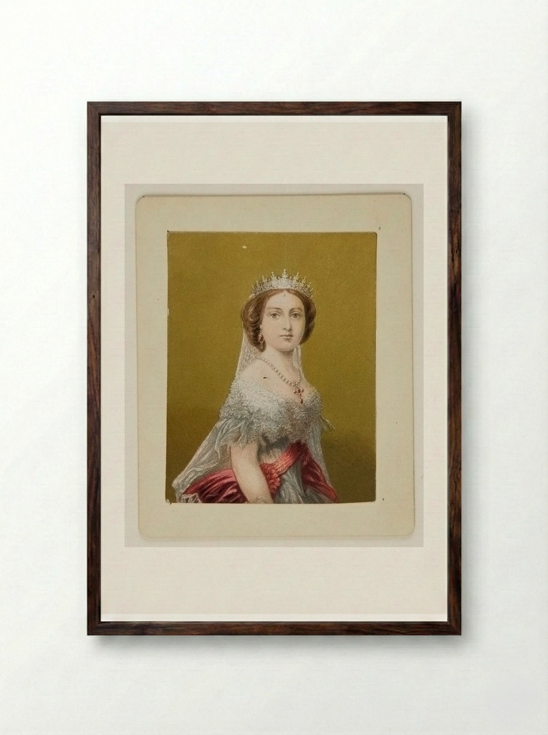 The Princess Royal, Princess of Prussia - George Baxter - Framed Print Dark Wood