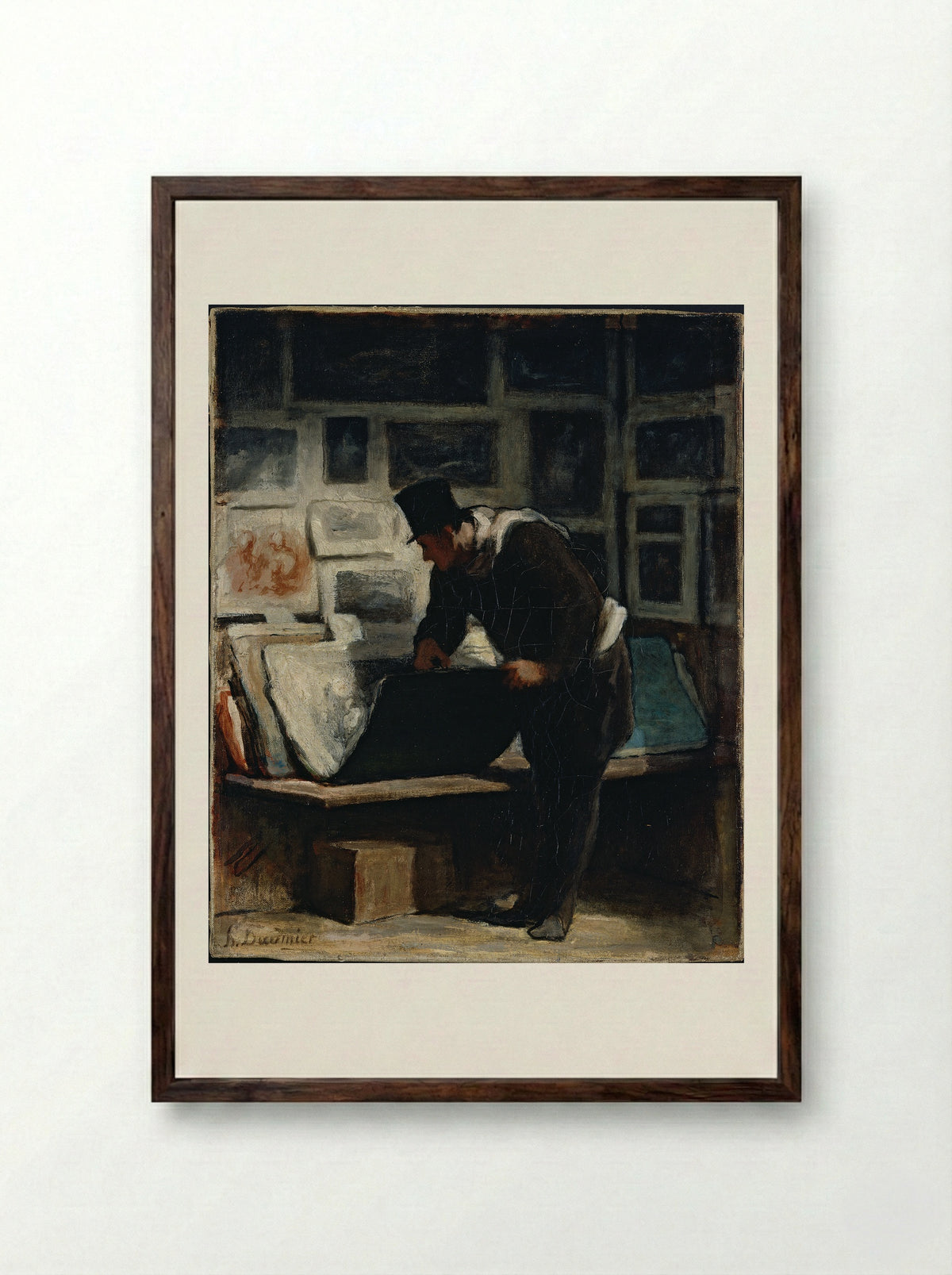 The Print Amateur - Honoré-Victorin Daumier - Framed Print Dark Wood