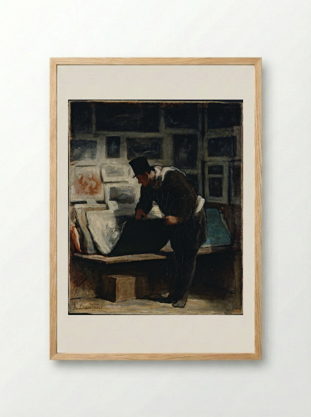 The Print Amateur - Honoré-Victorin Daumier - Framed Print Wood