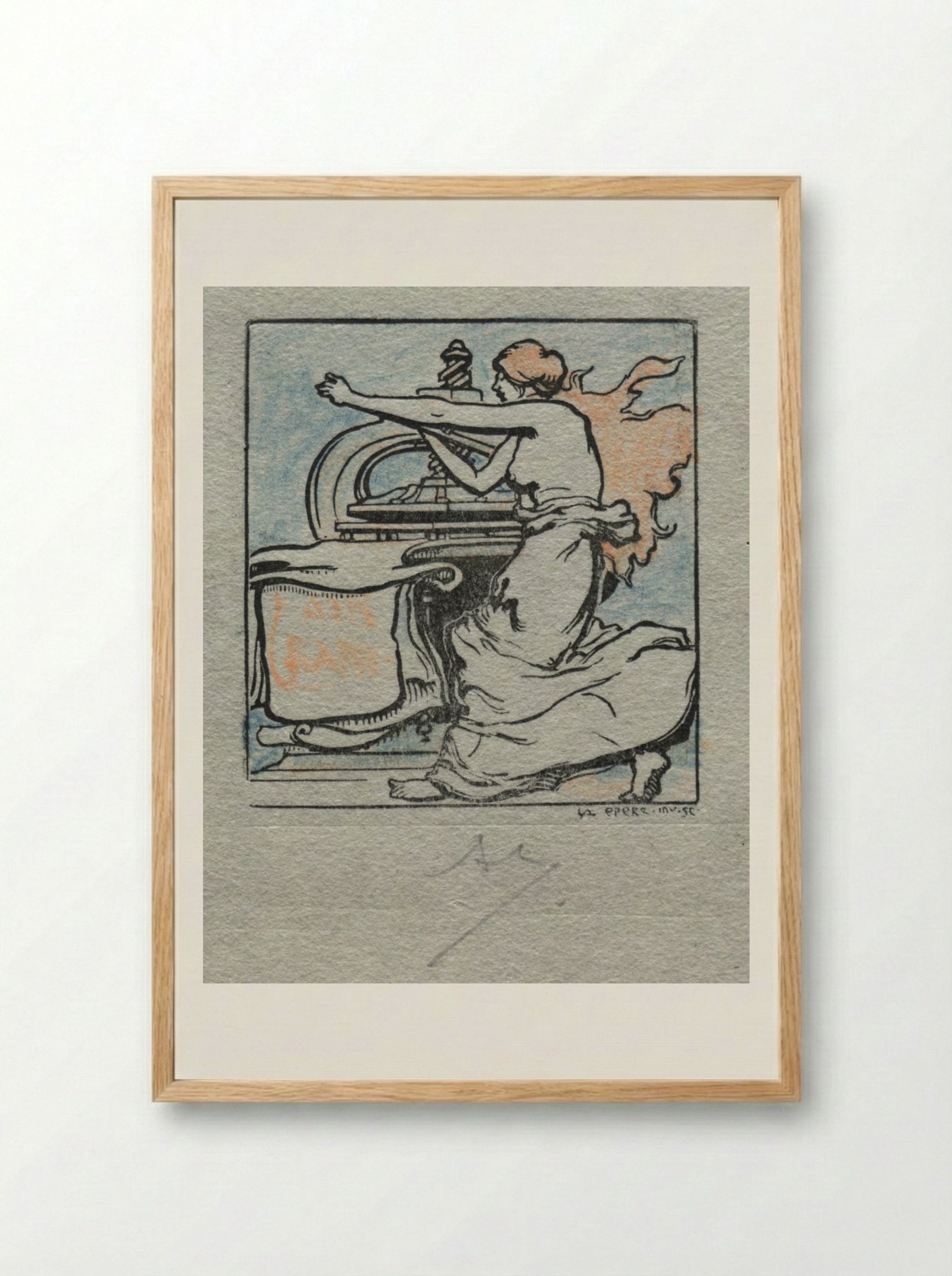 The Printer - Auguste Louis Lepère - Framed Print Wood
