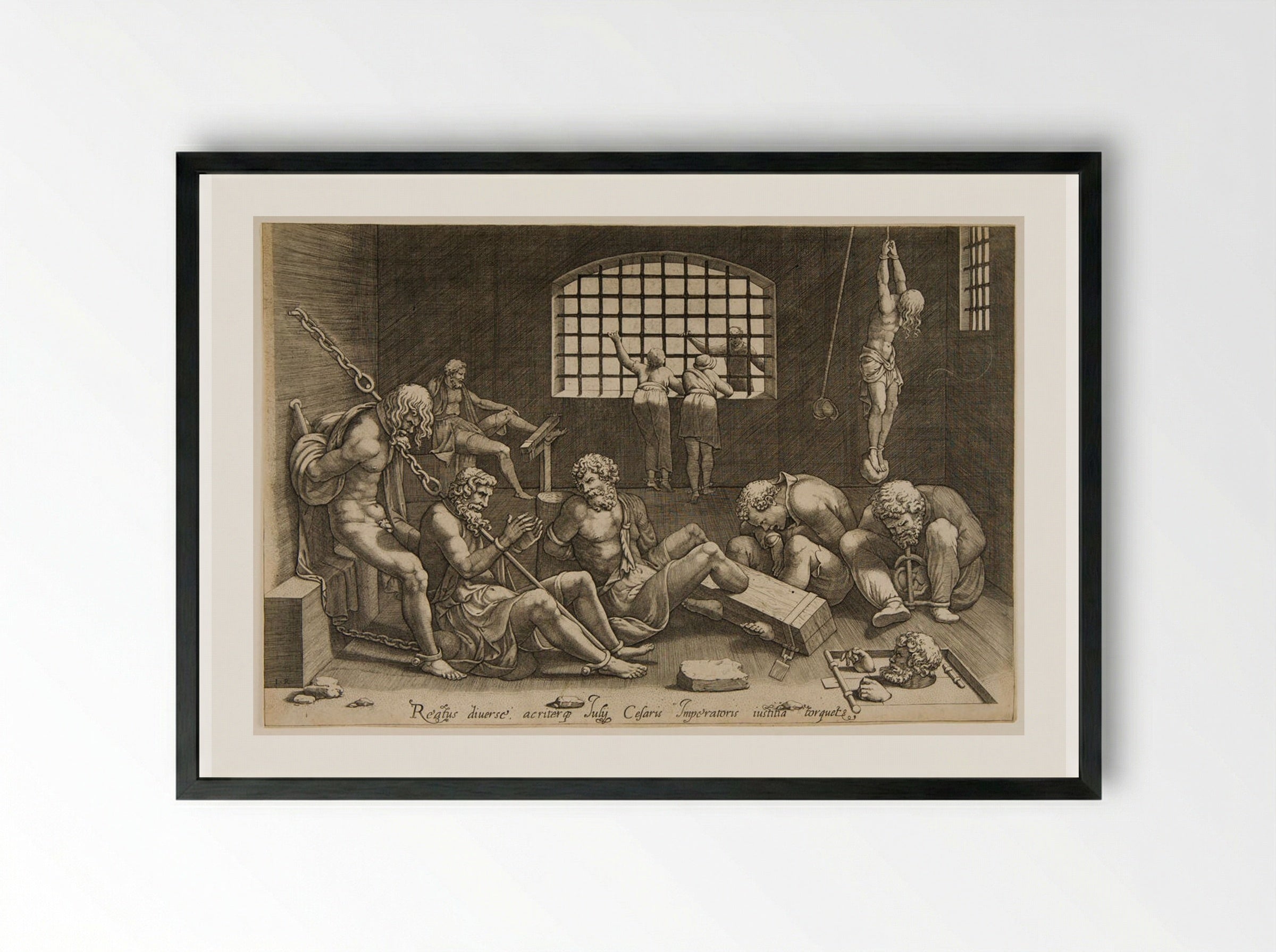 The Prison - Giorgio Ghisi - Framed Print Black