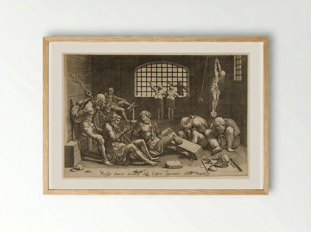 The Prison - Giorgio Ghisi - Framed Print Wood