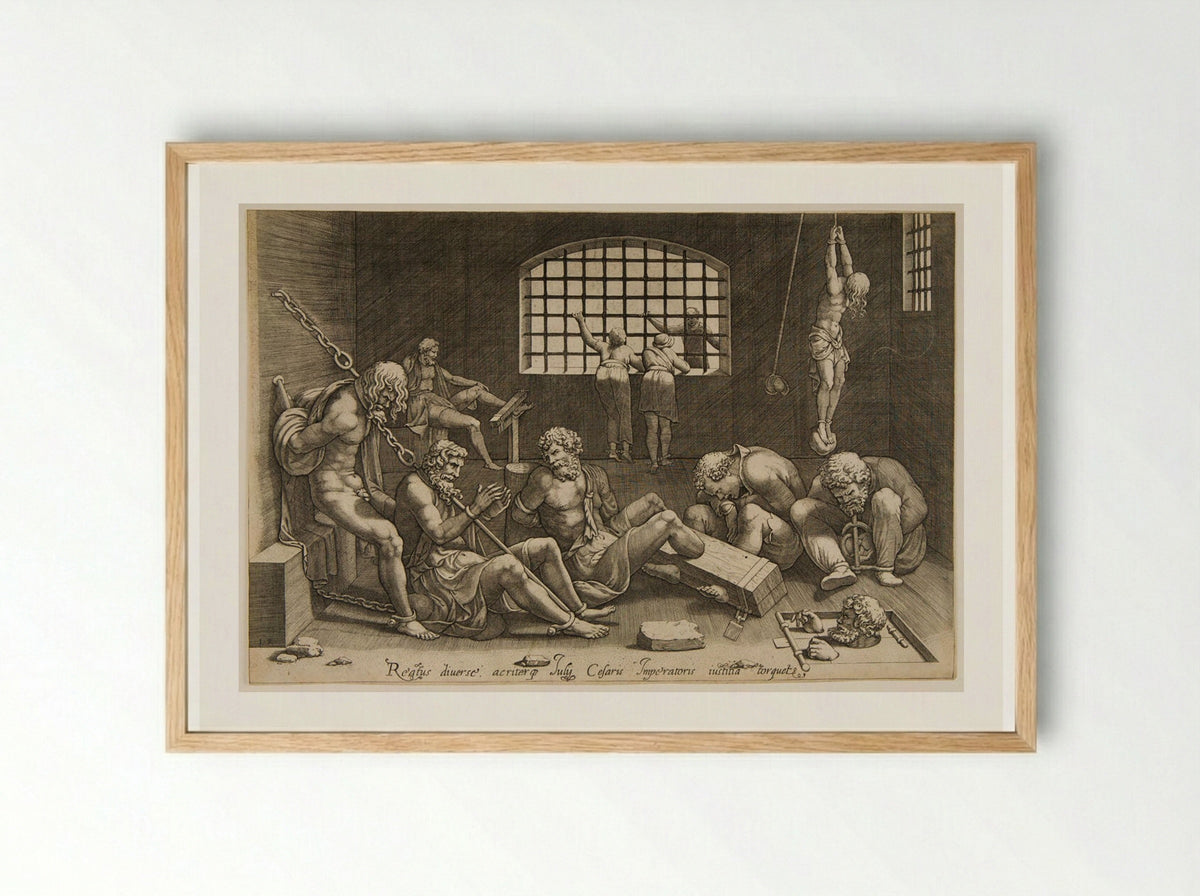 The Prison - Giorgio Ghisi - Framed Print Wood