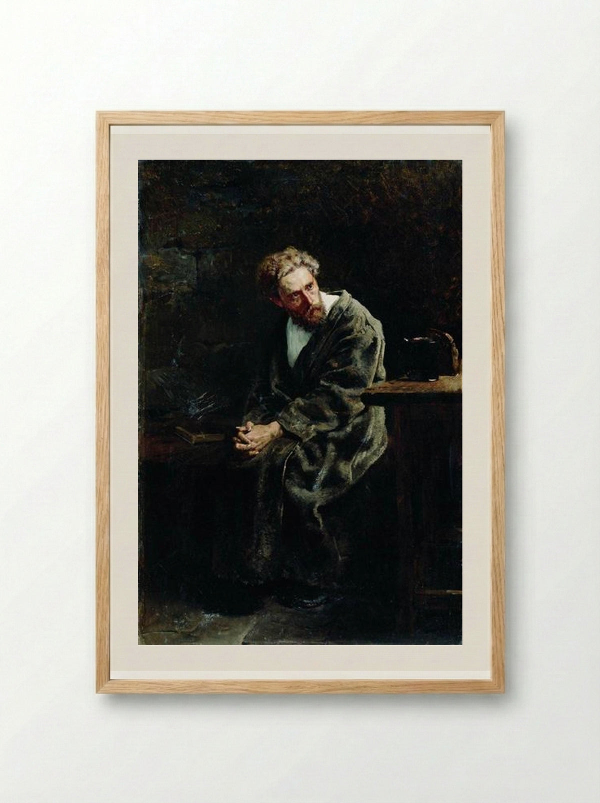 The Prisoner - Vladimir Makovsky - Framed Print Wood