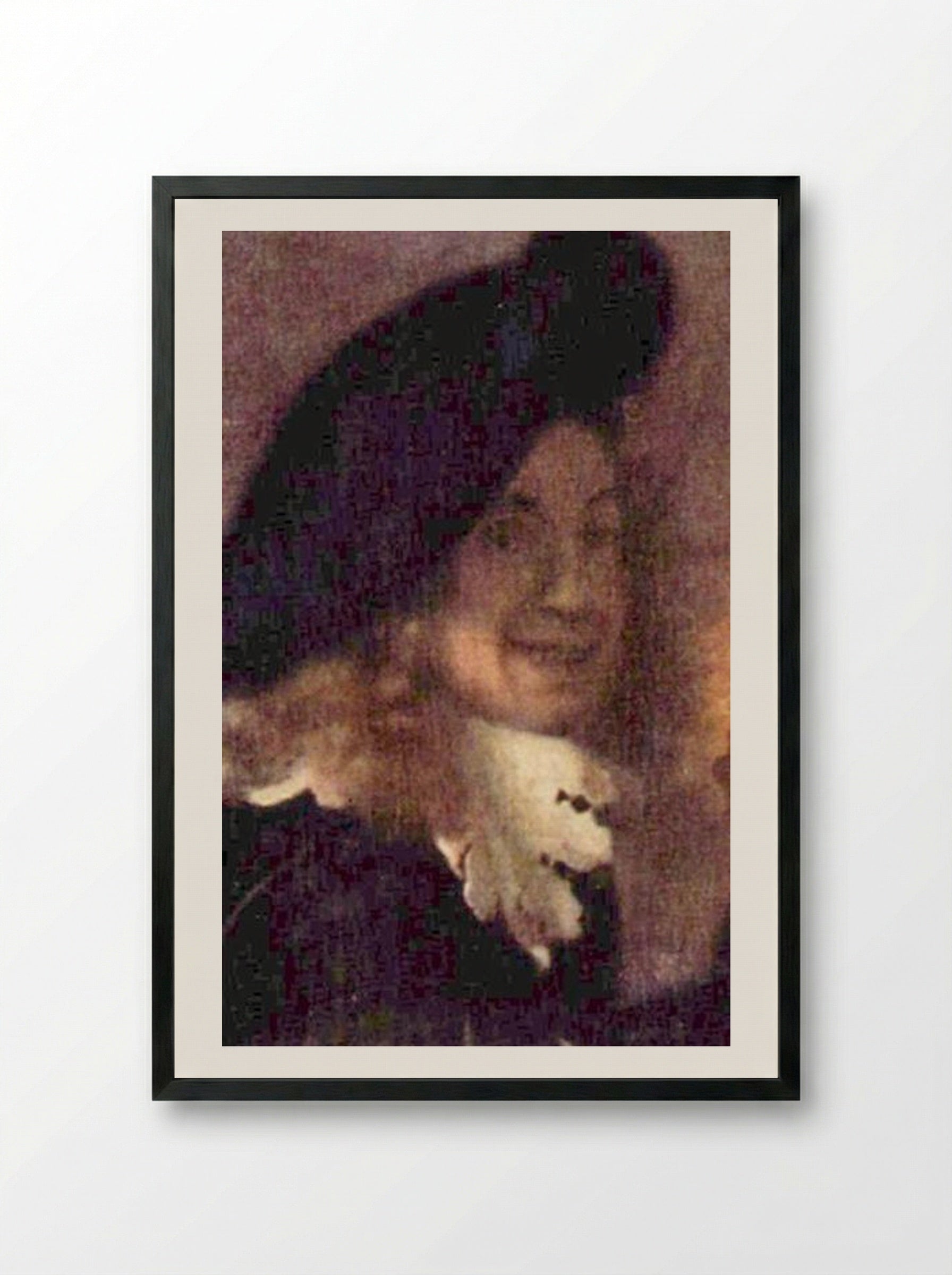 The Procuress (Supposed Self-Portrait) - Johannes Vermeer - Framed Print Black