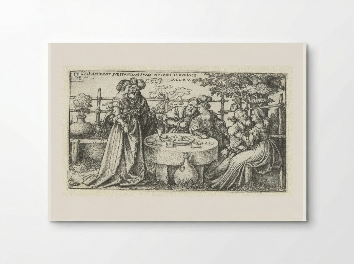 The Prodigal Son Wasting His Substance - Hans Sebald Beham - Poster