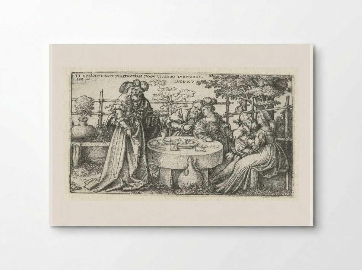 The Prodigal Son Wasting His Substance - Hans Sebald Beham - Poster