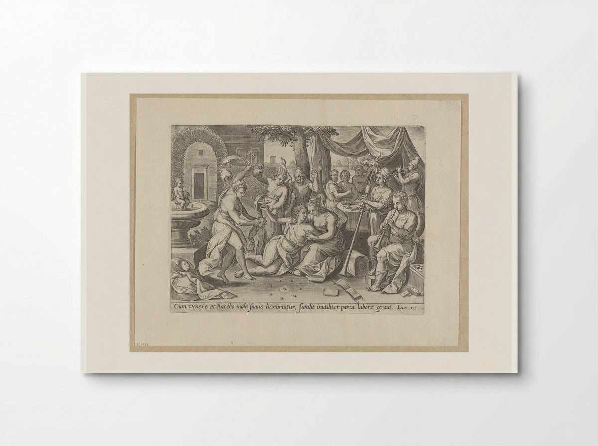 The Prodigal Son Wasting His Substance - Hans Collaert the Elder - Poster
