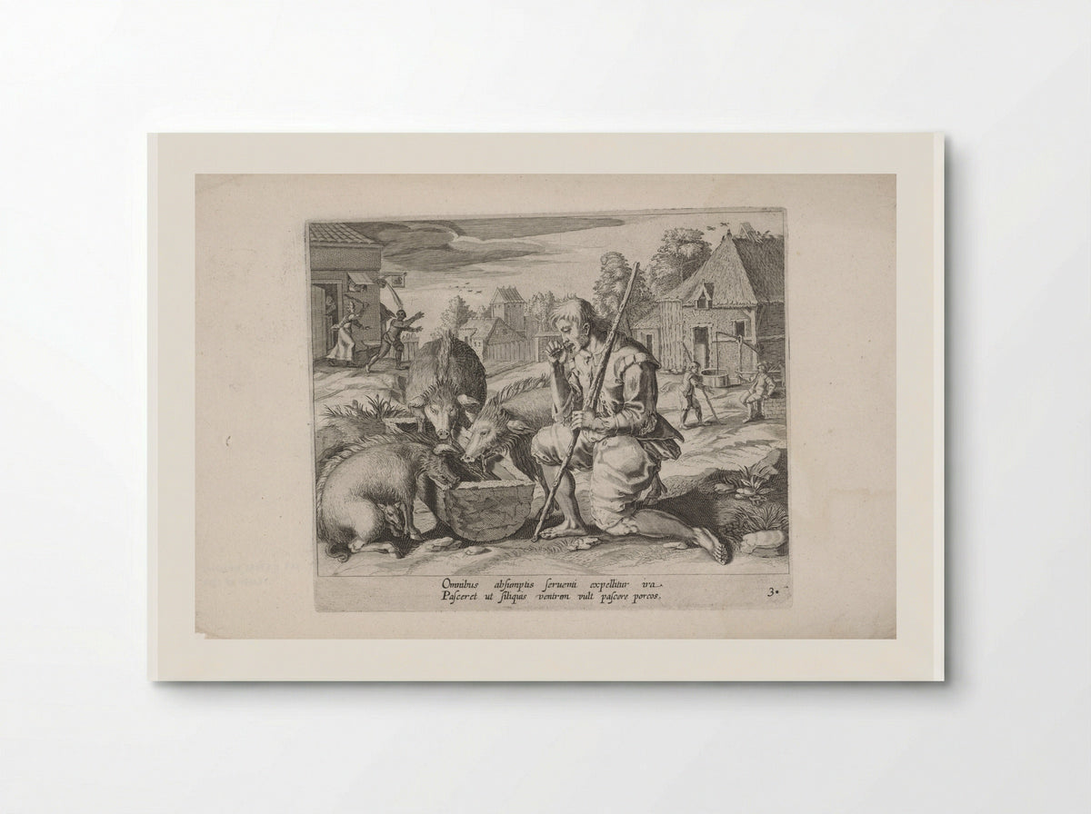 The Prodigal Son as a Swineherd - Salomon Savery - Poster