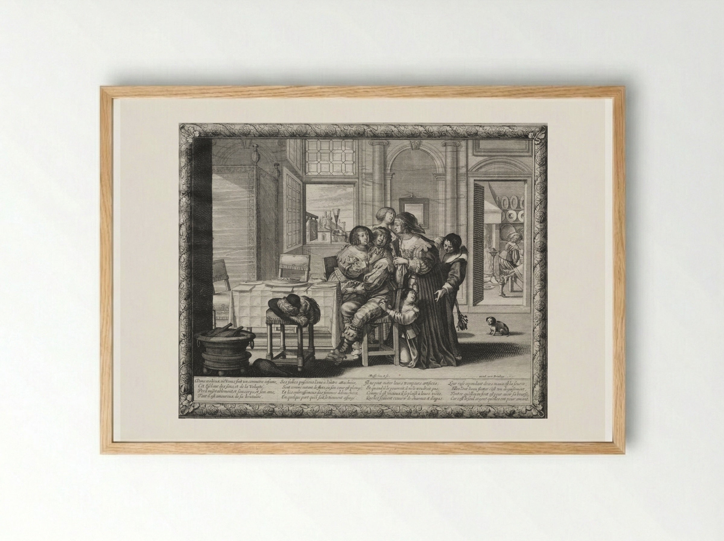 The Prodigal Son: Riotous Living - Abraham Bosse - Framed Print Wood