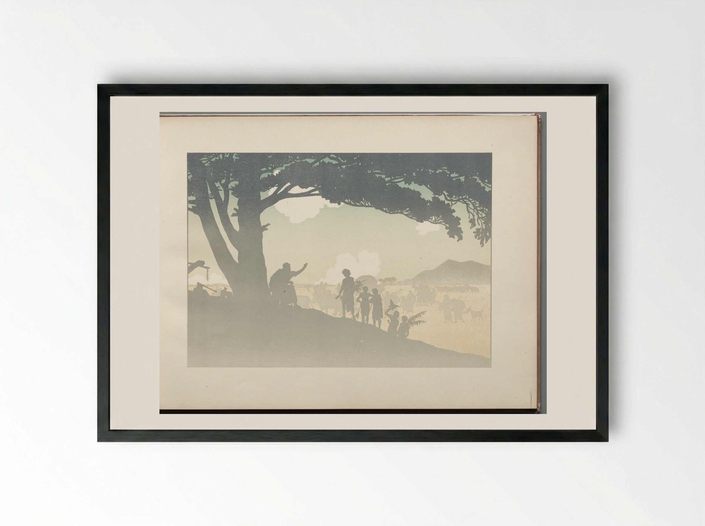 The Prodigal Son: page 11 - Henri Rivière - Framed Print Black