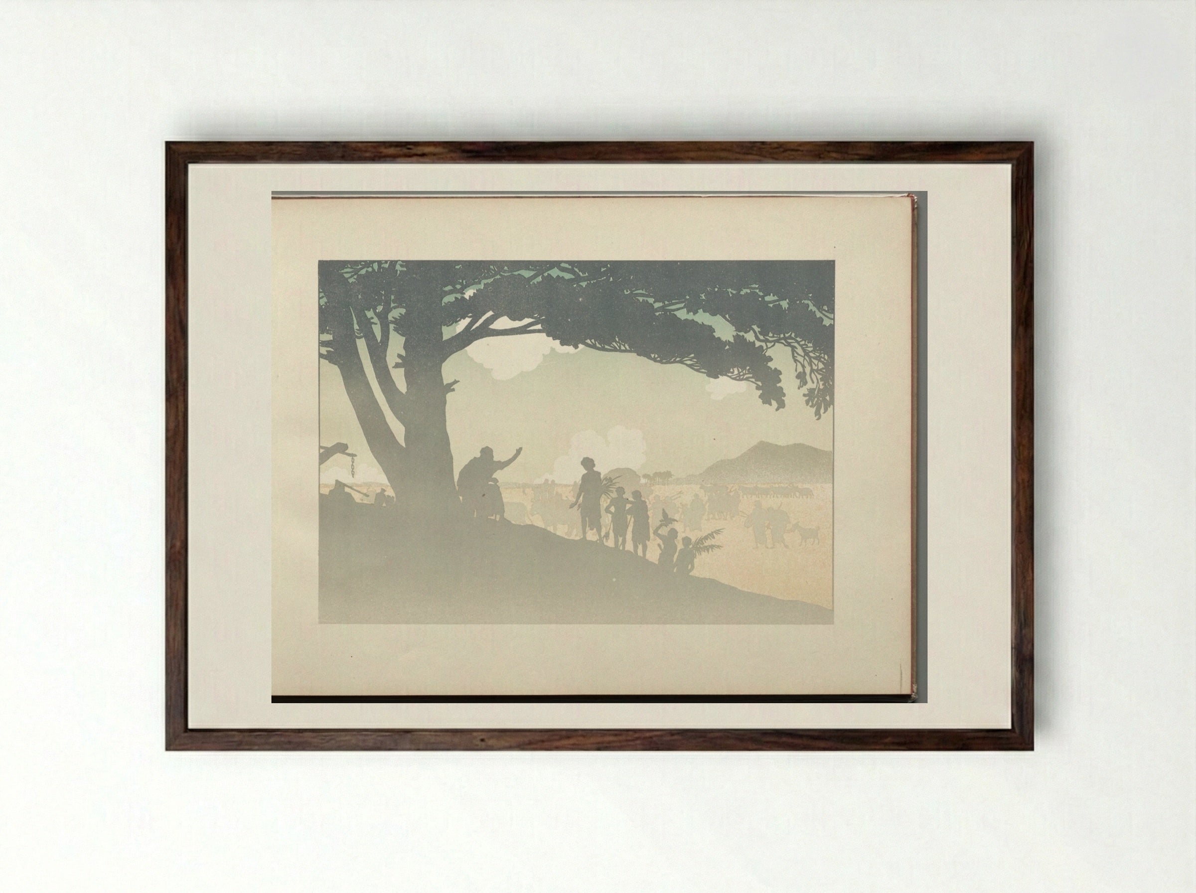 The Prodigal Son: page 11 - Henri Rivière - Framed Print Dark Wood
