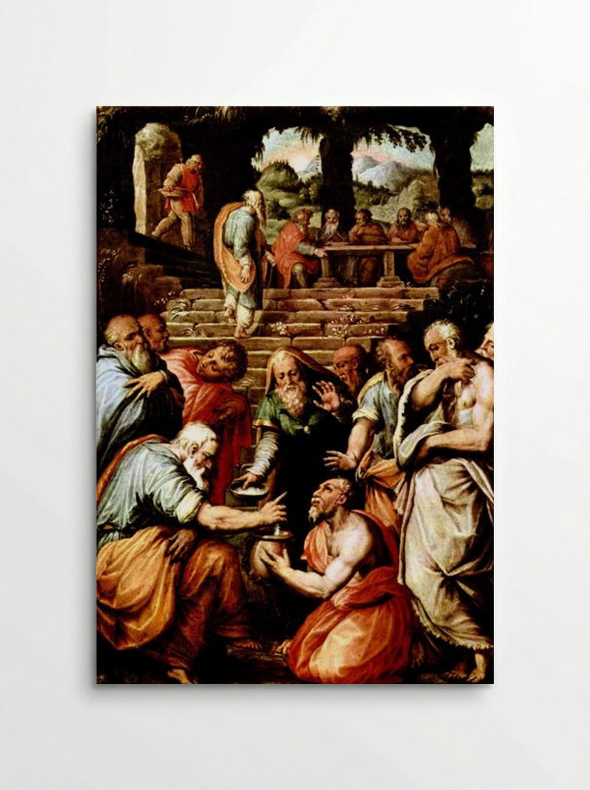 The Prophet Elisha cleansing Naaman - Giorgio Vasari - Poster