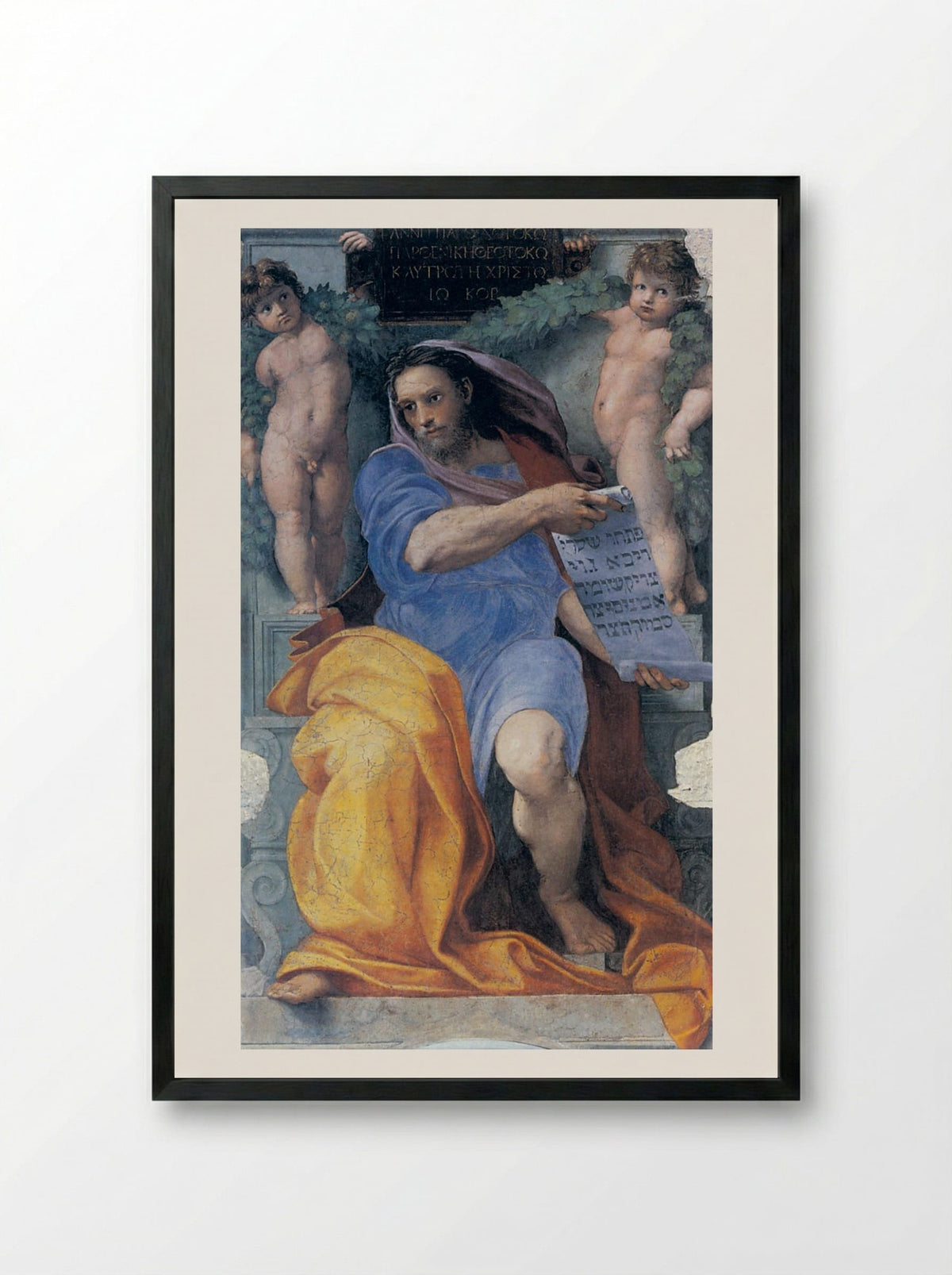 The Prophet Isaiah - Raphael - Framed Print Black