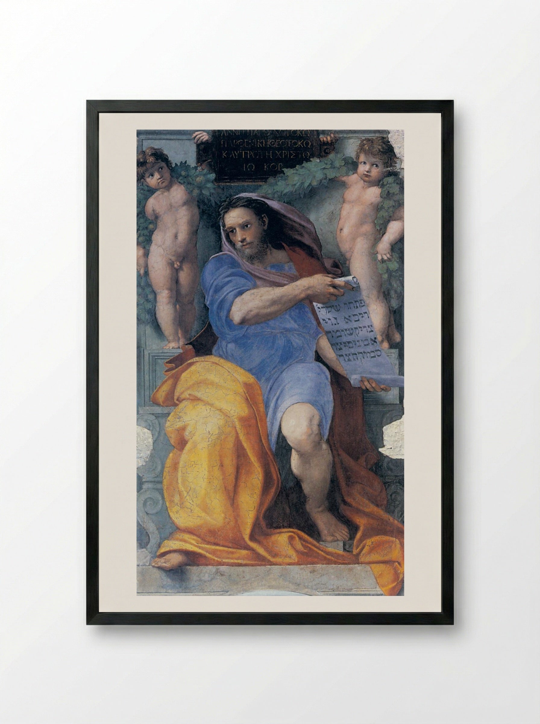 The Prophet Isaiah - Raphael - Framed Print Black