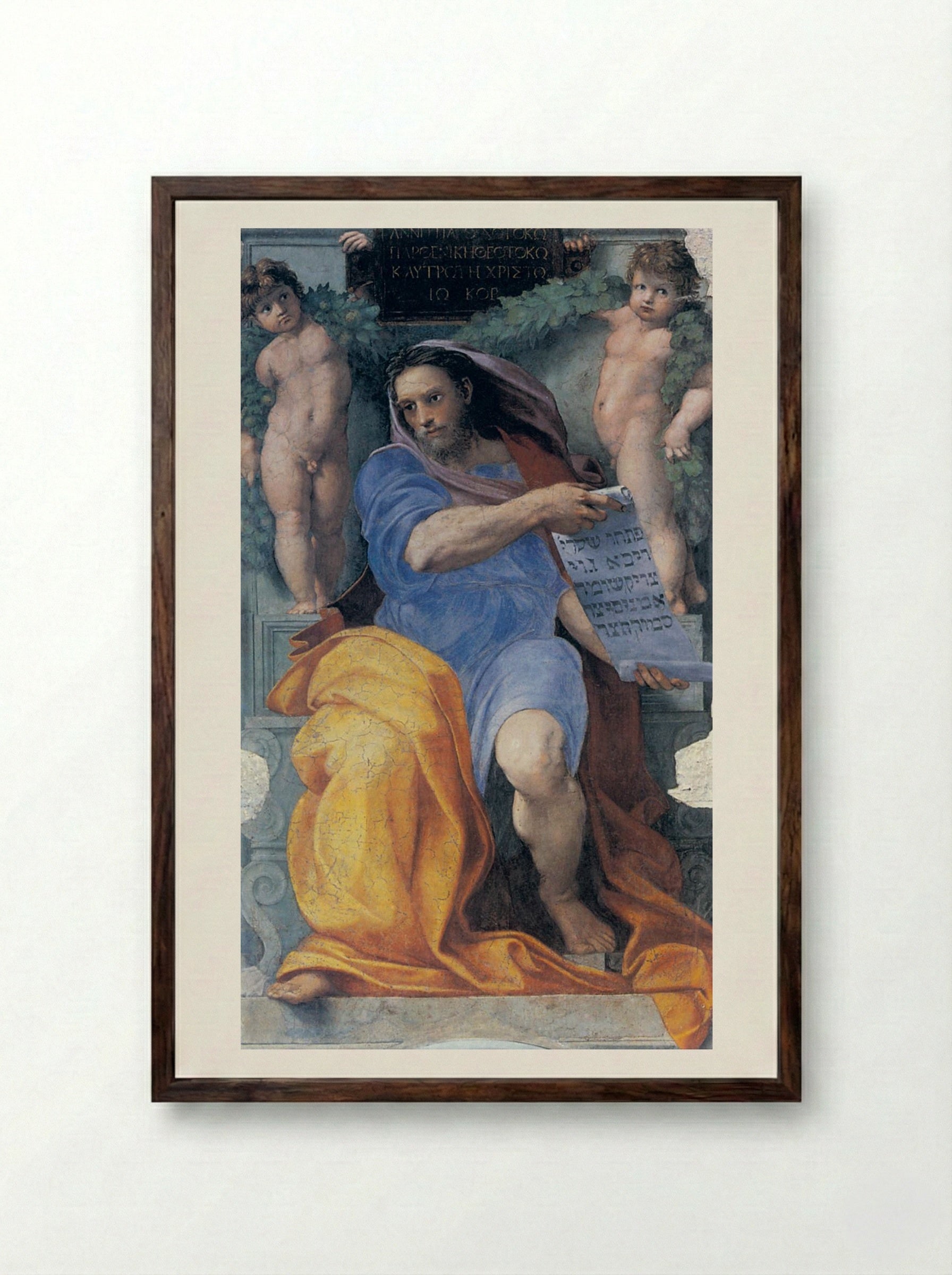 The Prophet Isaiah - Raphael - Framed Print Dark Wood