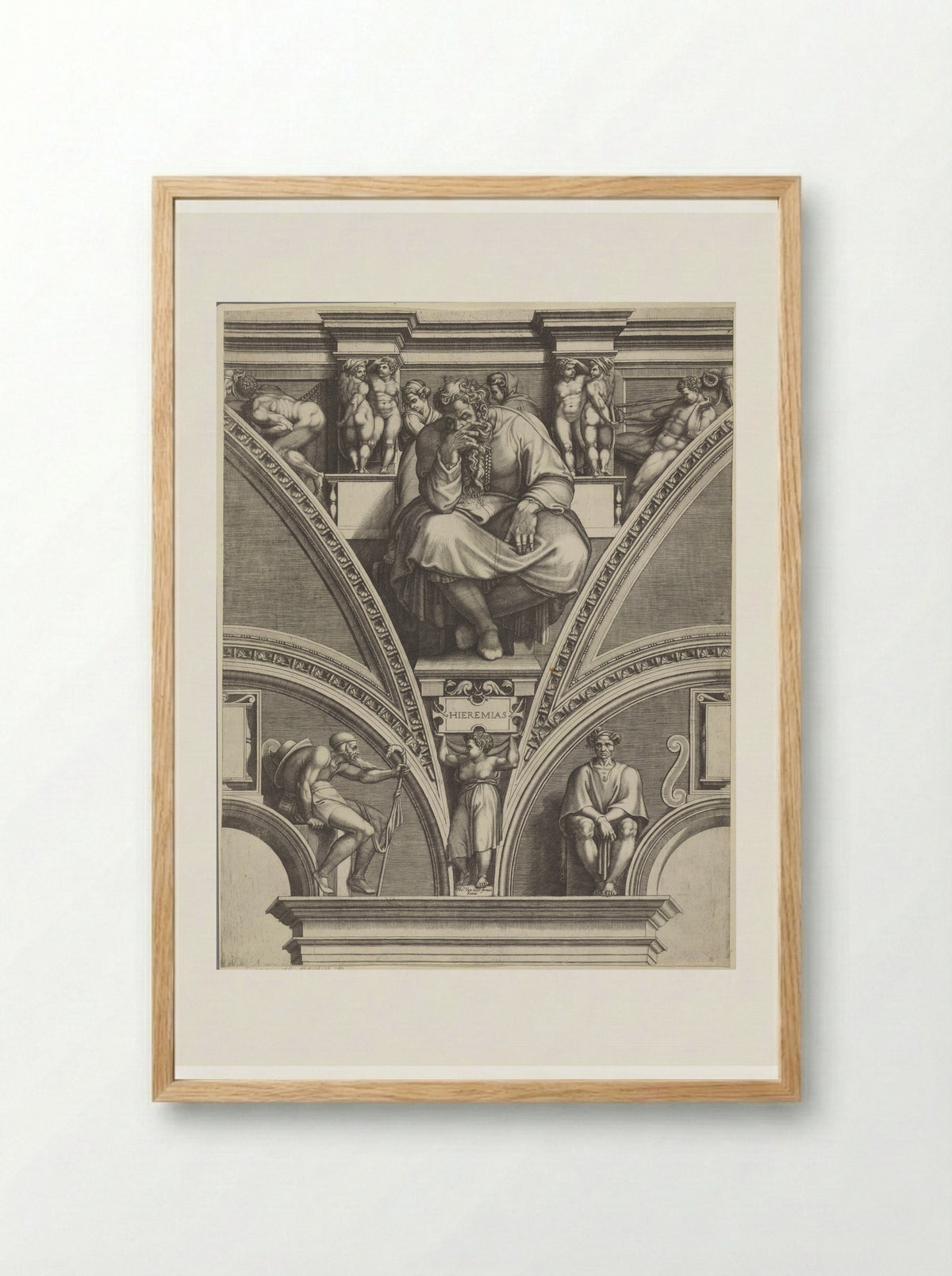 The Prophet Jeremiah - Giorgio Ghisi - Framed Print Wood