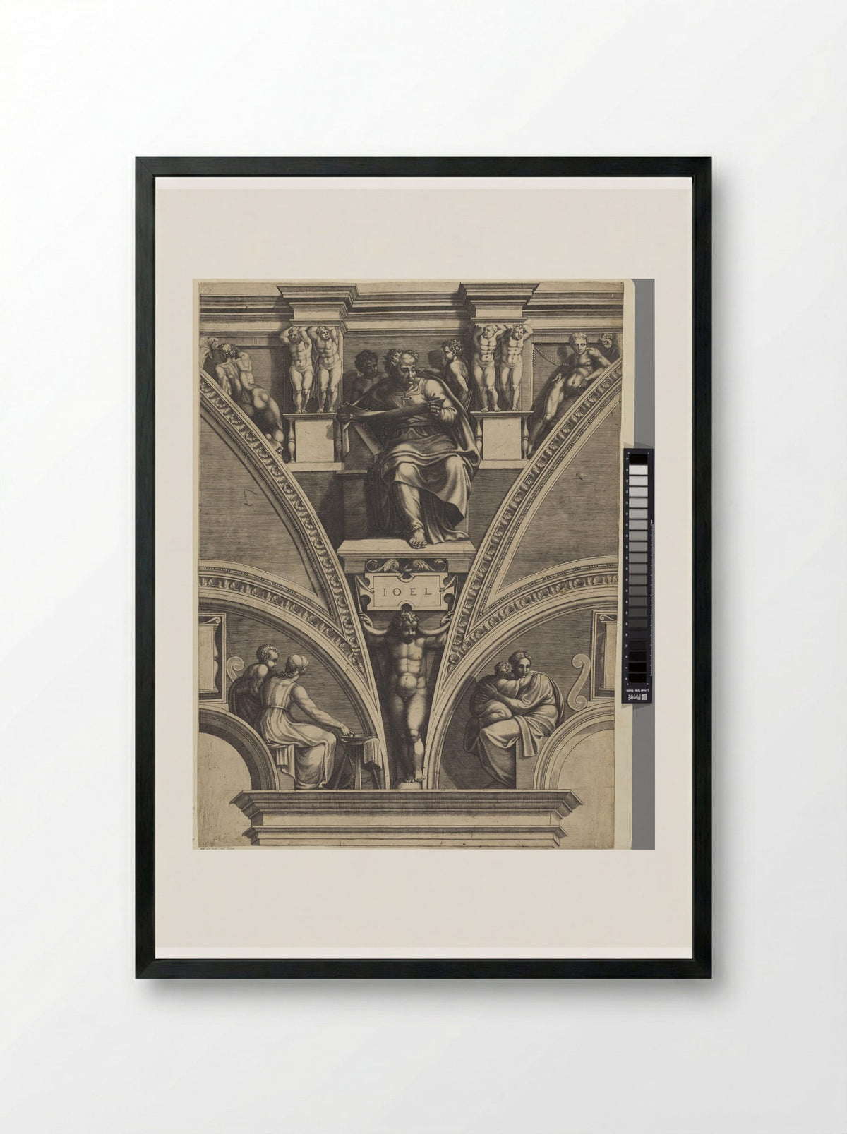The Prophet Joel - Giorgio Ghisi - Framed Print Black