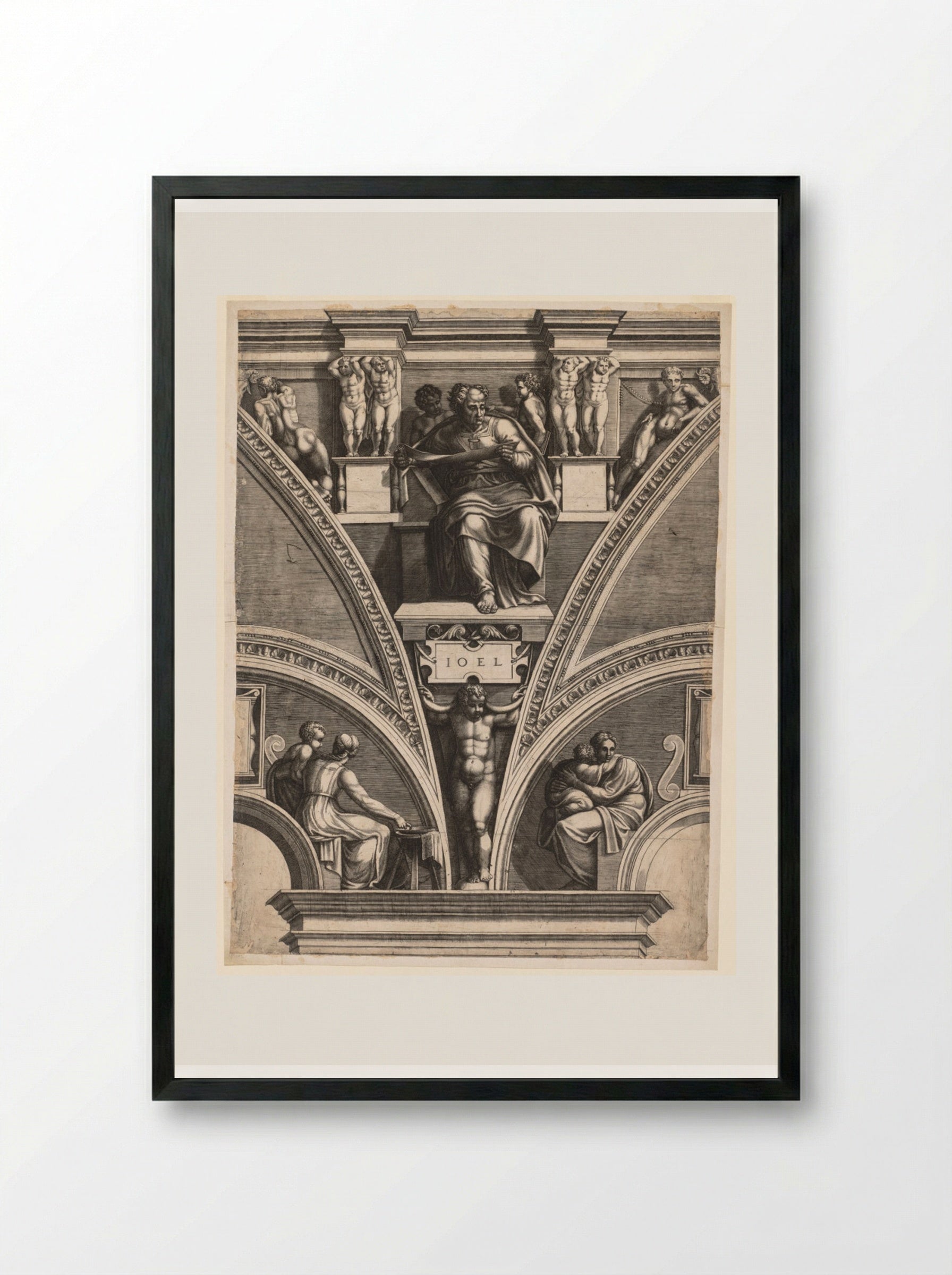 The Prophet Joel - Giorgio Ghisi - Framed Print Black