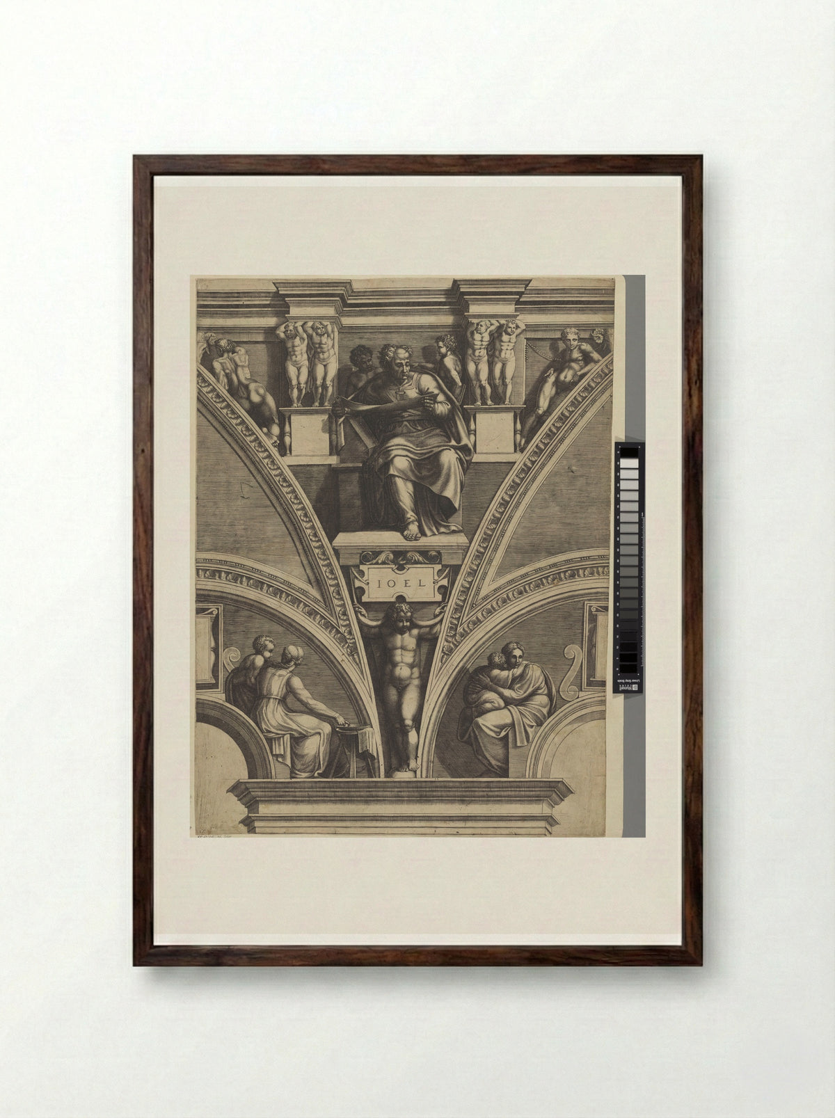 The Prophet Joel - Giorgio Ghisi - Framed Print Dark Wood