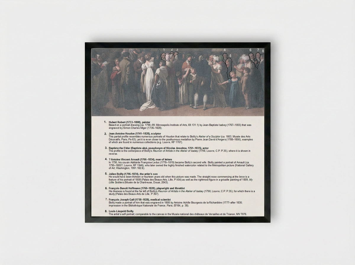 The Public Viewing David's Coronation at the Louvre - Louis Léopold Boilly - Framed Print Black