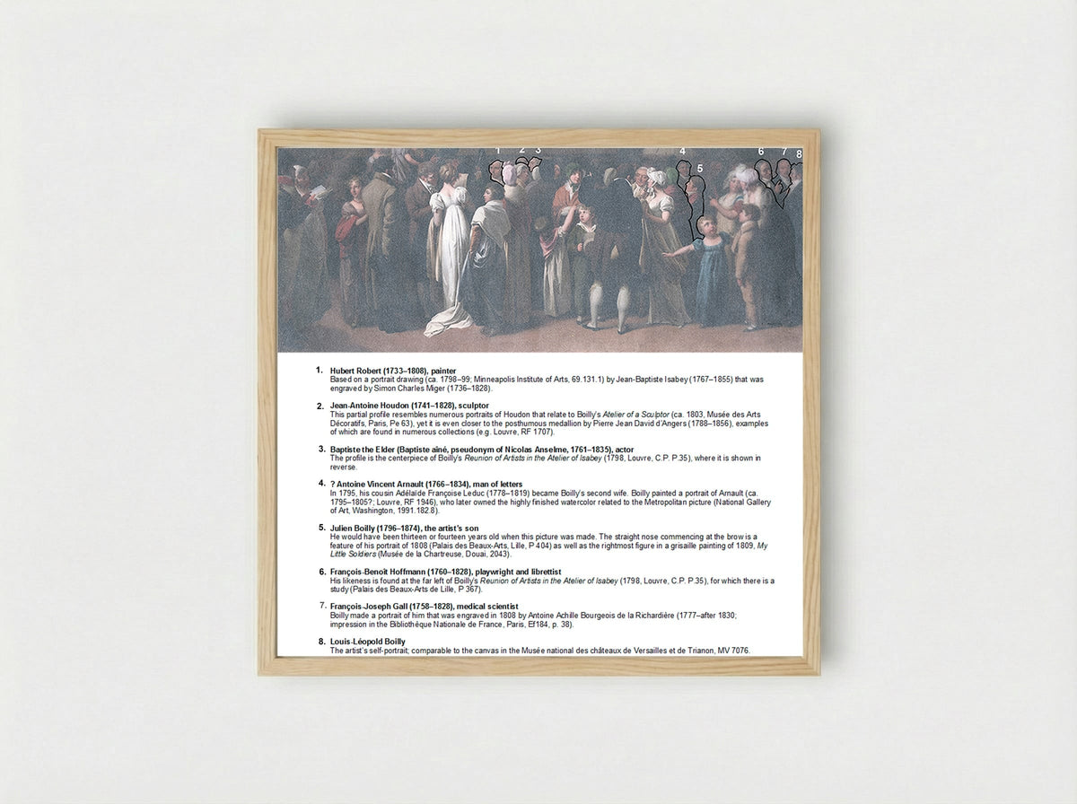 The Public Viewing David's Coronation at the Louvre - Louis Léopold Boilly - Framed Print Wood