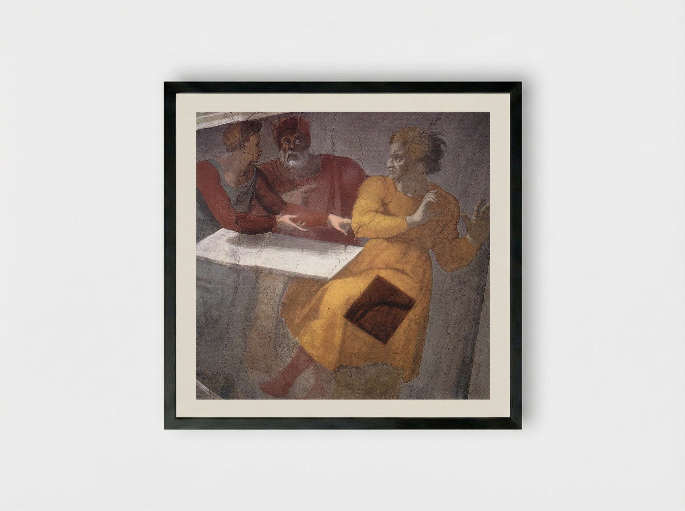 The Punishment of Haman - Michelangelo Buonarroti - Framed Print Black