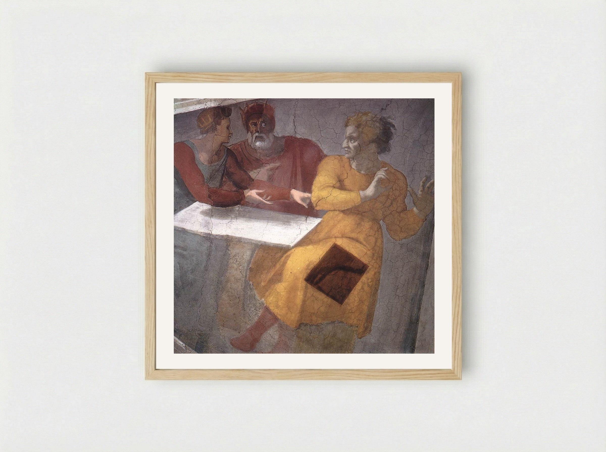 The Punishment of Haman - Michelangelo Buonarroti - Framed Print Wood