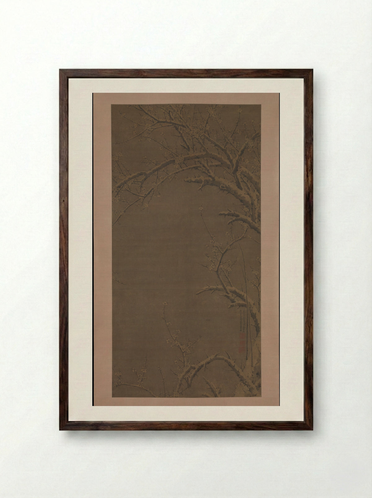 The Pure Whiteness of Winter - Xu Jing - Framed Print Dark Wood