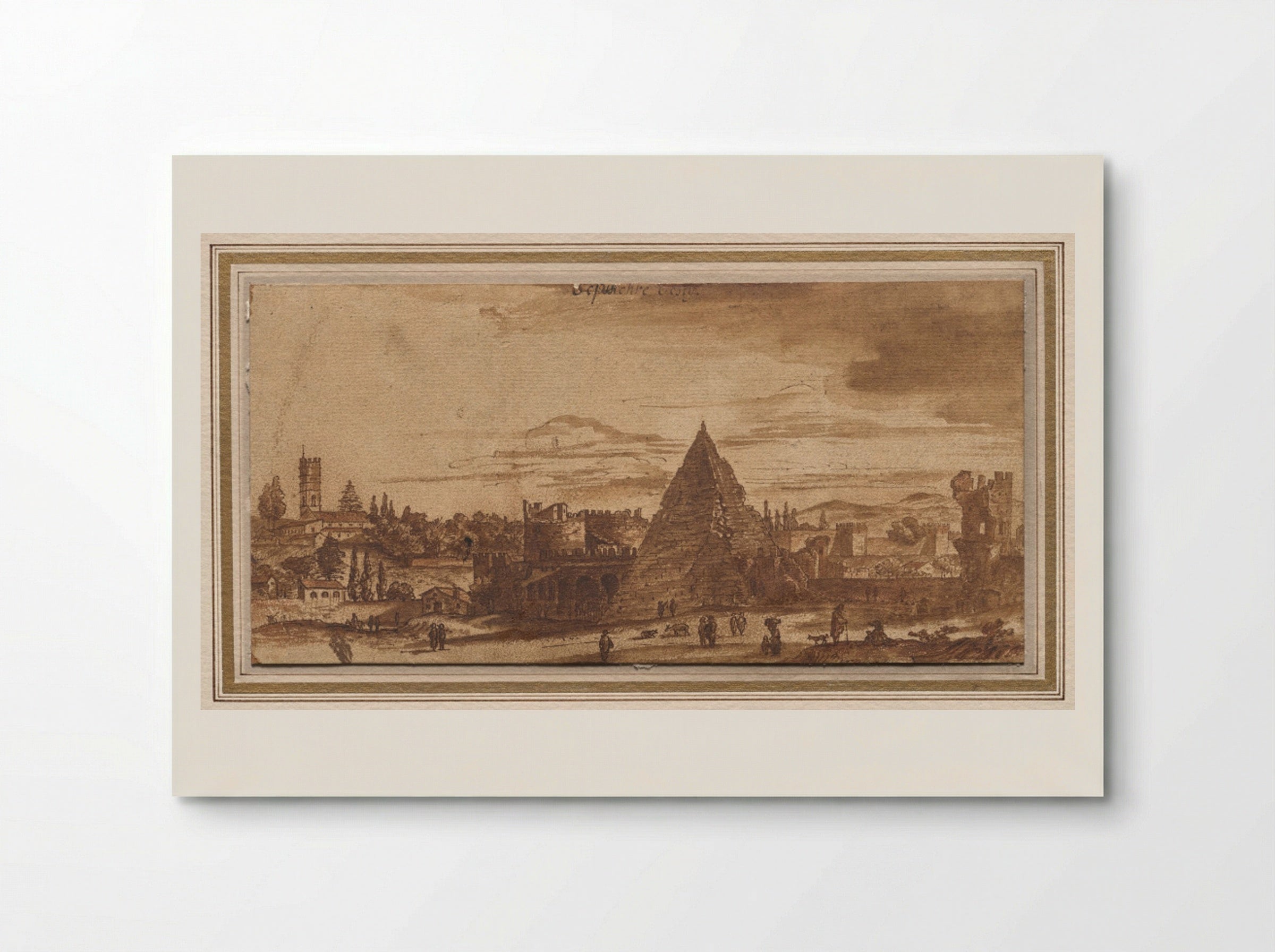 The Pyramid of Cestius, Rome - Michiel van Overbeek - Poster