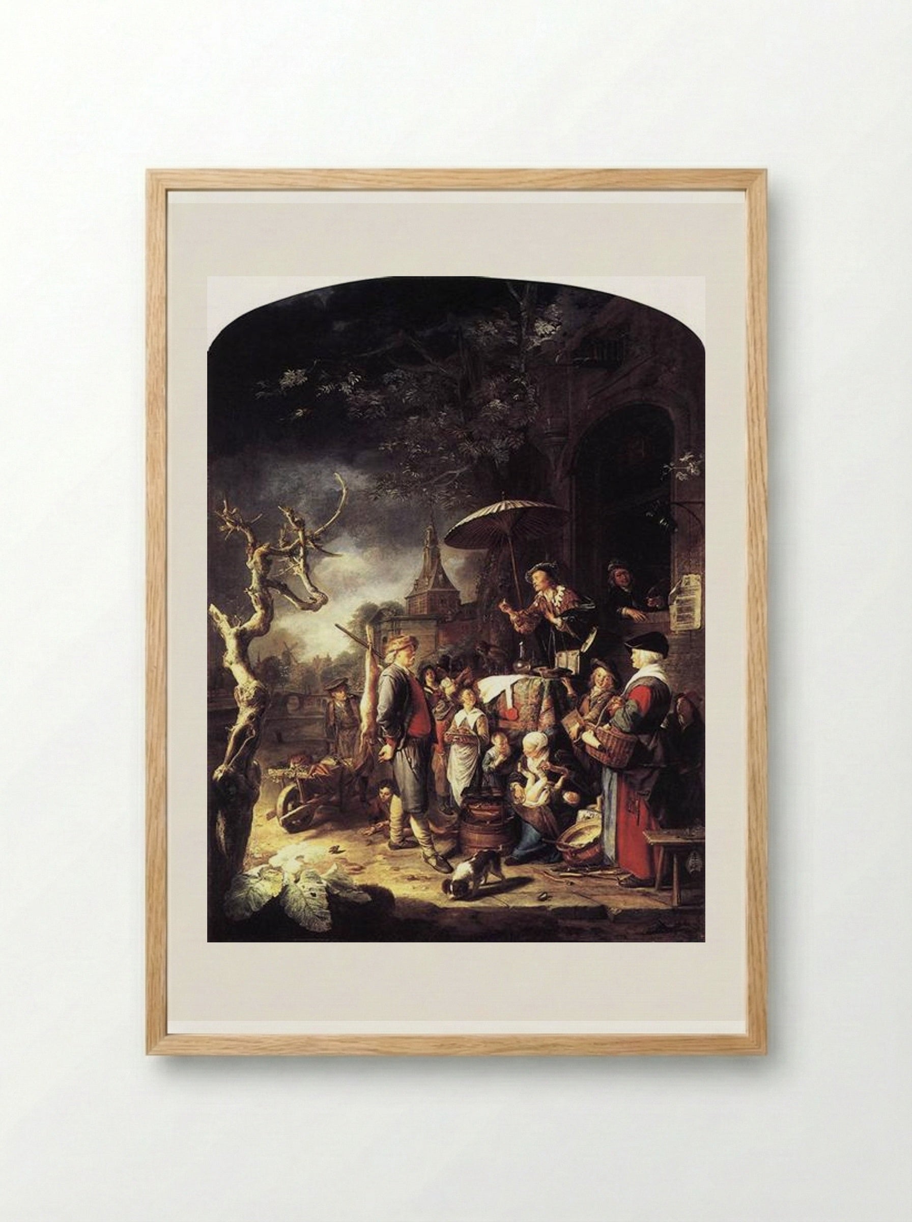 The Quack - Gerrit Dou - Framed Print Wood