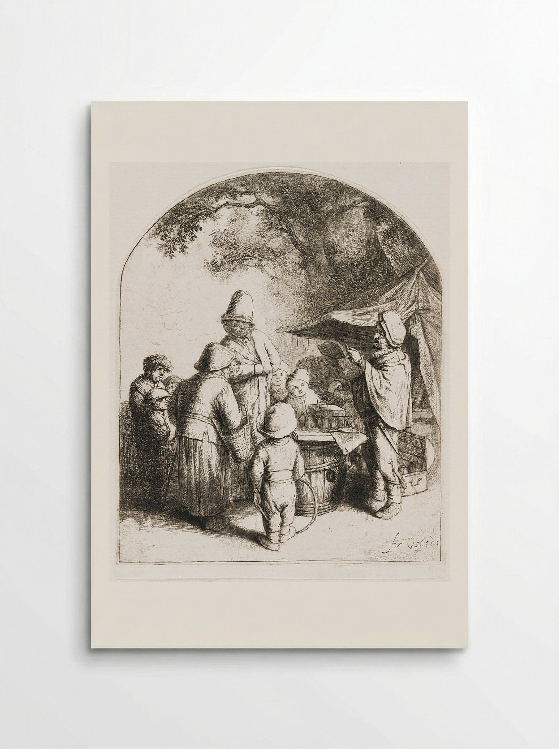 The Quacksalver - Adriaen van Ostade - Poster