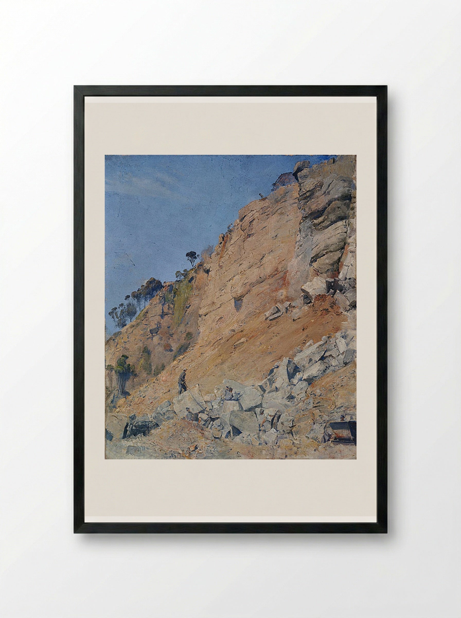 The Quarry, Maria Island - Tom Roberts - Framed Print Black