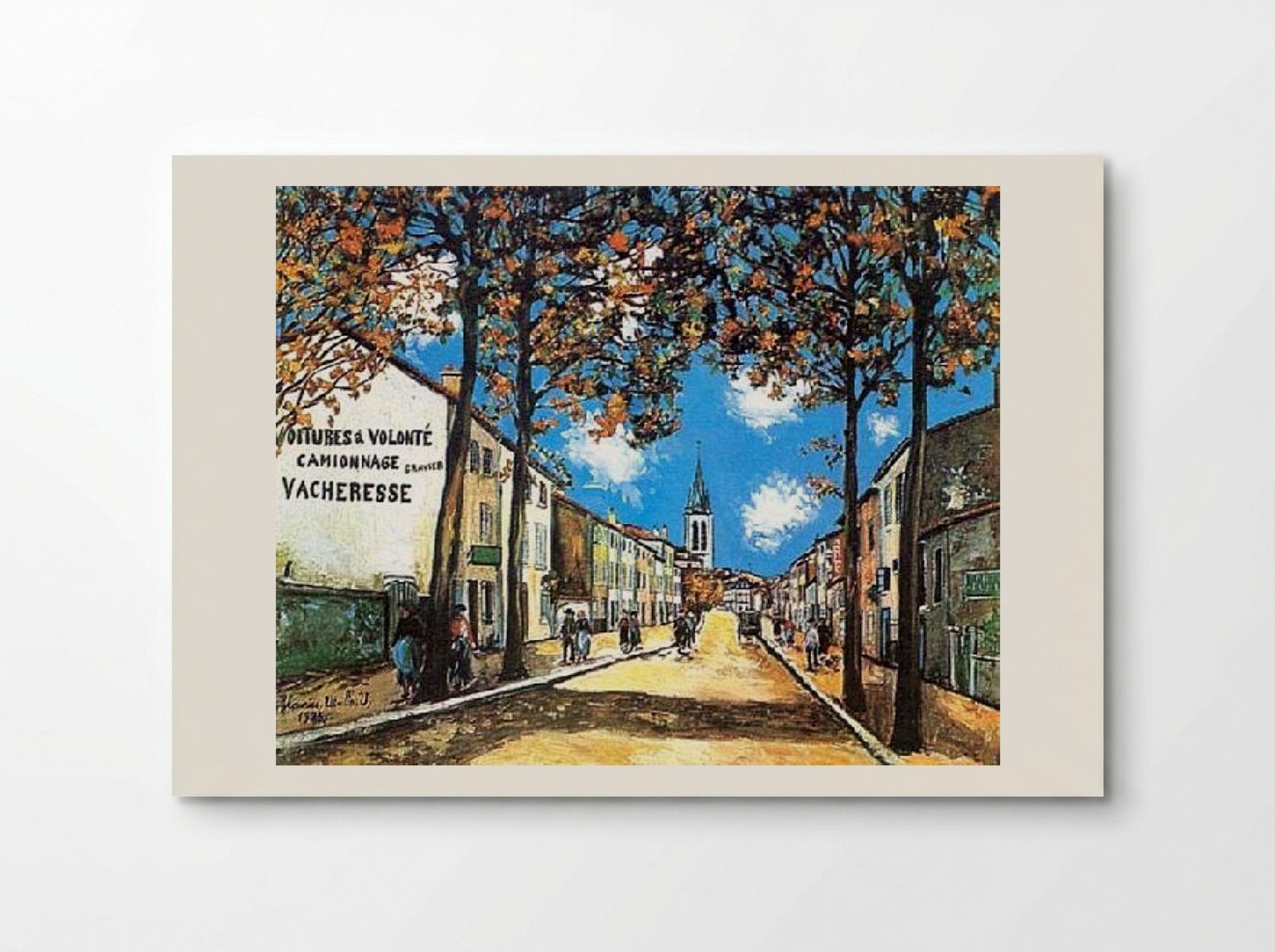 The Quartier Saint-Romain at Anse, Rhone - Maurice Utrillo - Poster