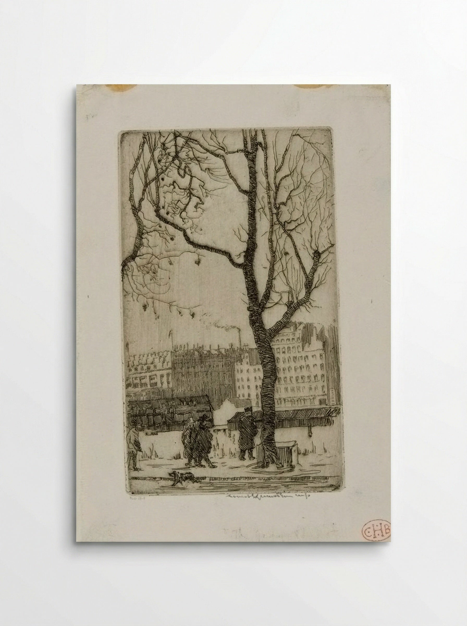 The Quays, Winter, Paris - Ernest Stephen Lumsden - Poster