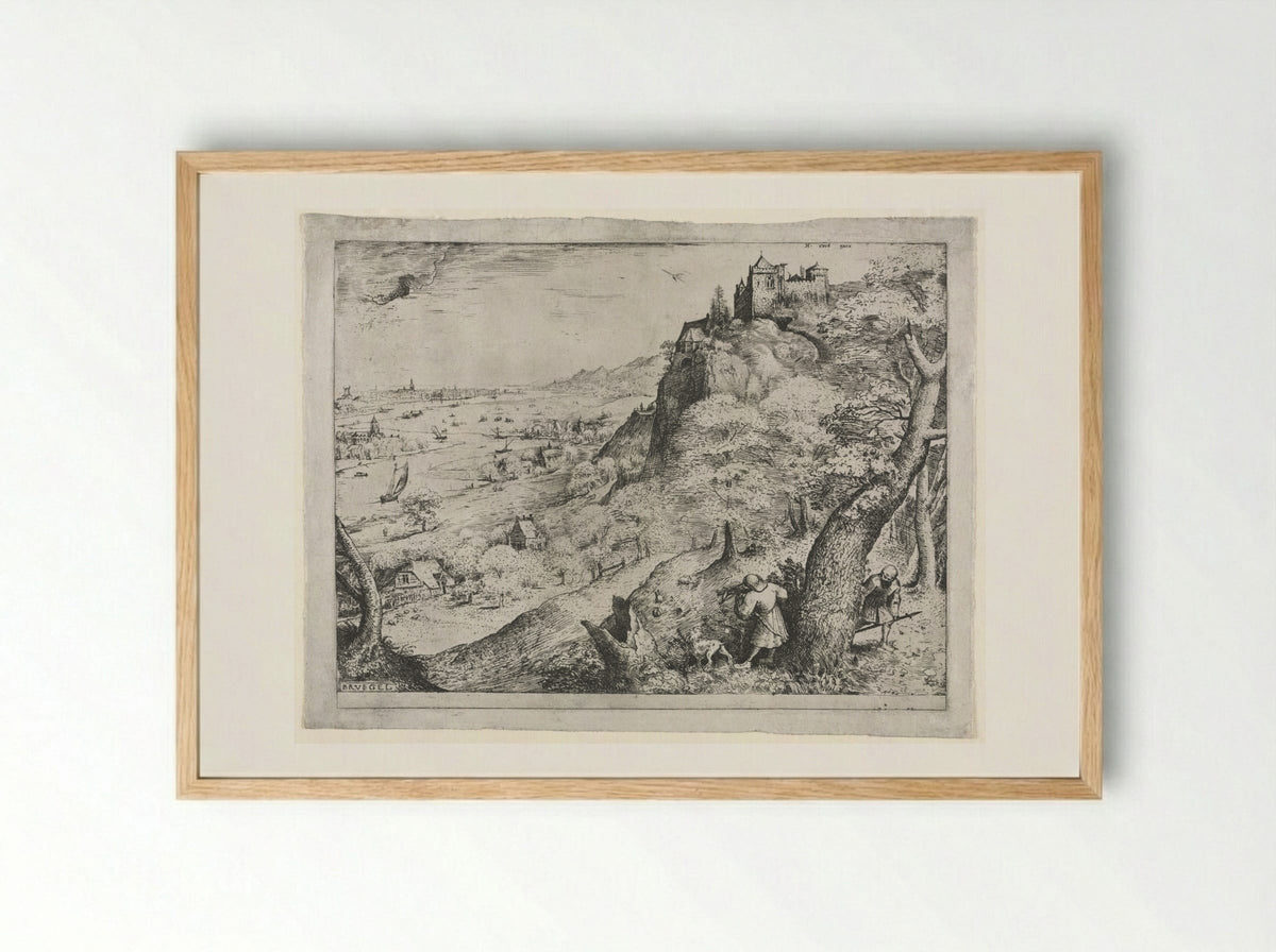 The Rabbit Hunt - Pieter Bruegel the Elder - Framed Print Wood