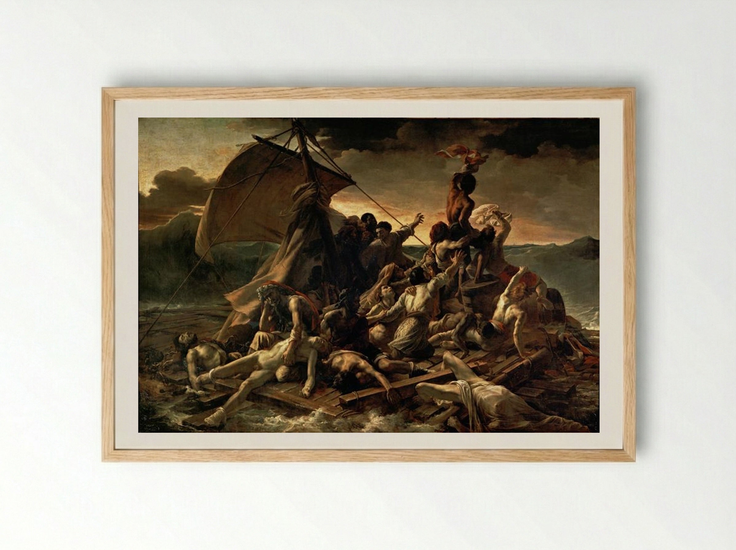 The Raft of the Medusa - Théodore Géricault - Framed Print Wood