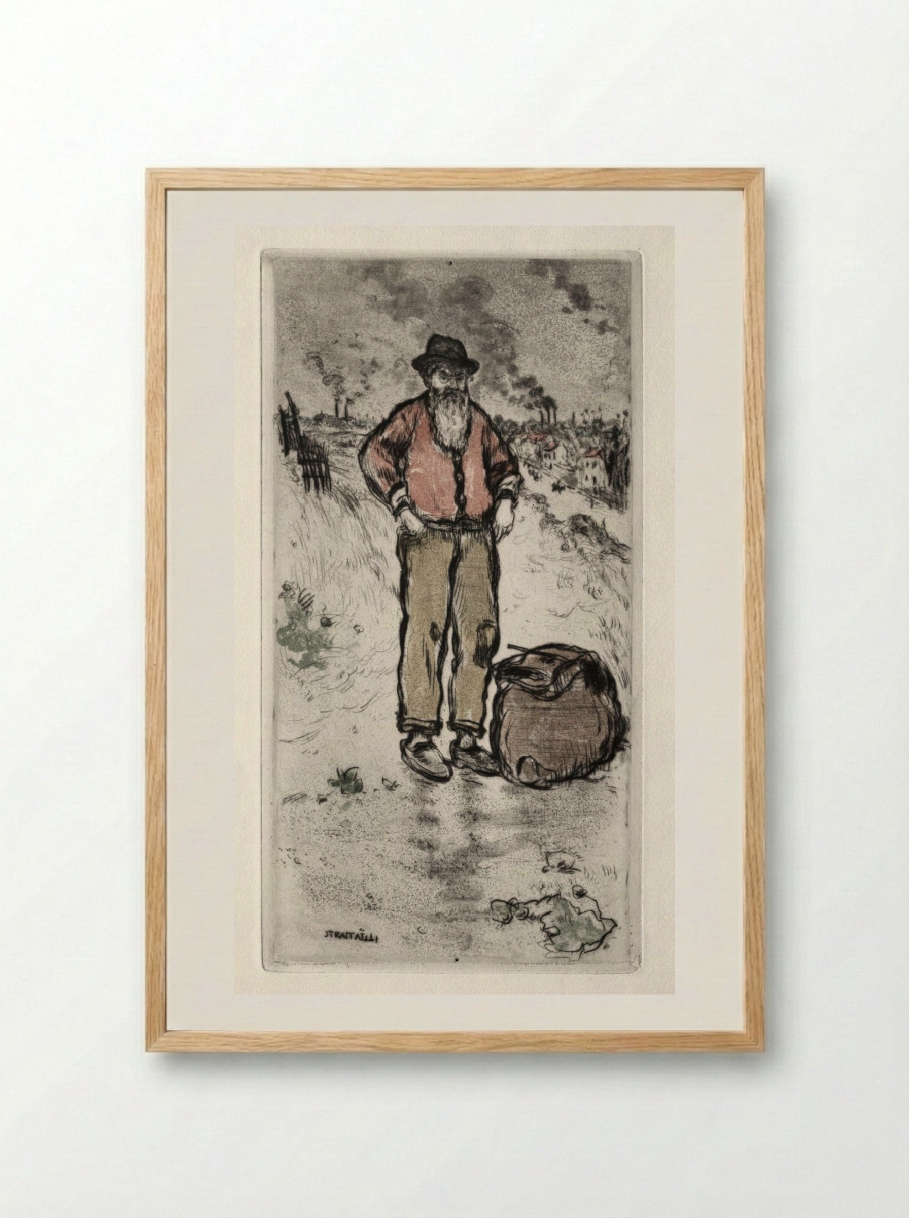 The Rag Picker - Jean-François Raffaëlli - Framed Print Wood