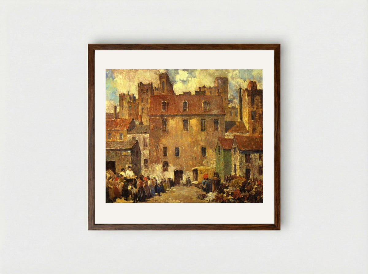 The Rag Pickers - Robert Spencer - Framed Print Dark Wood