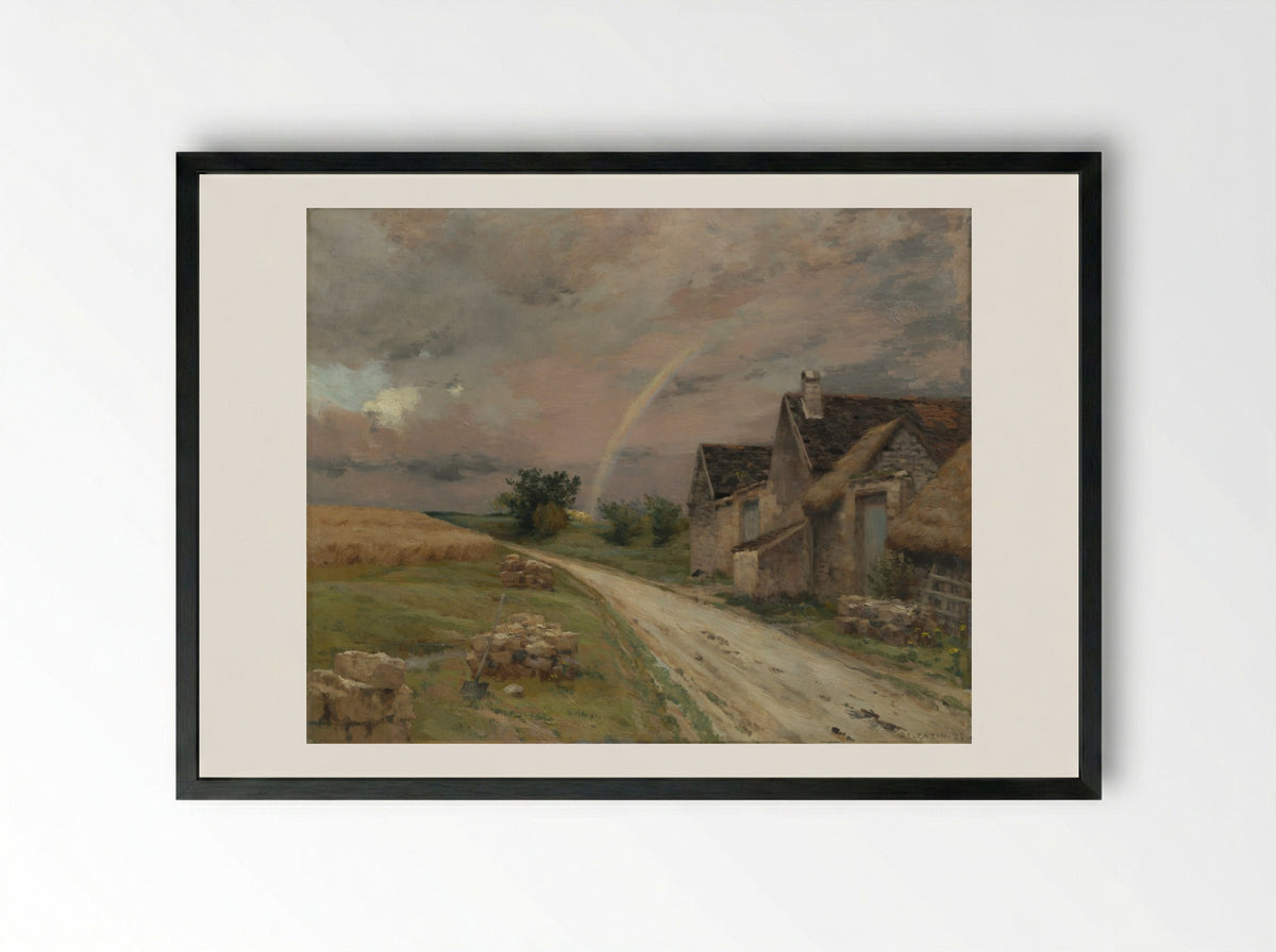 The Rainbow, Achères la Forêt - Jean-Charles Cazin - Framed Print Black