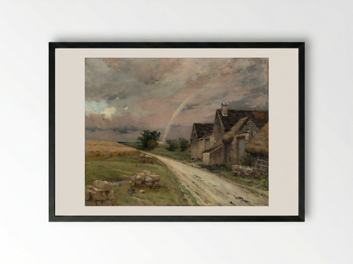 The Rainbow, Achères la Forêt - Jean-Charles Cazin - Framed Print Black