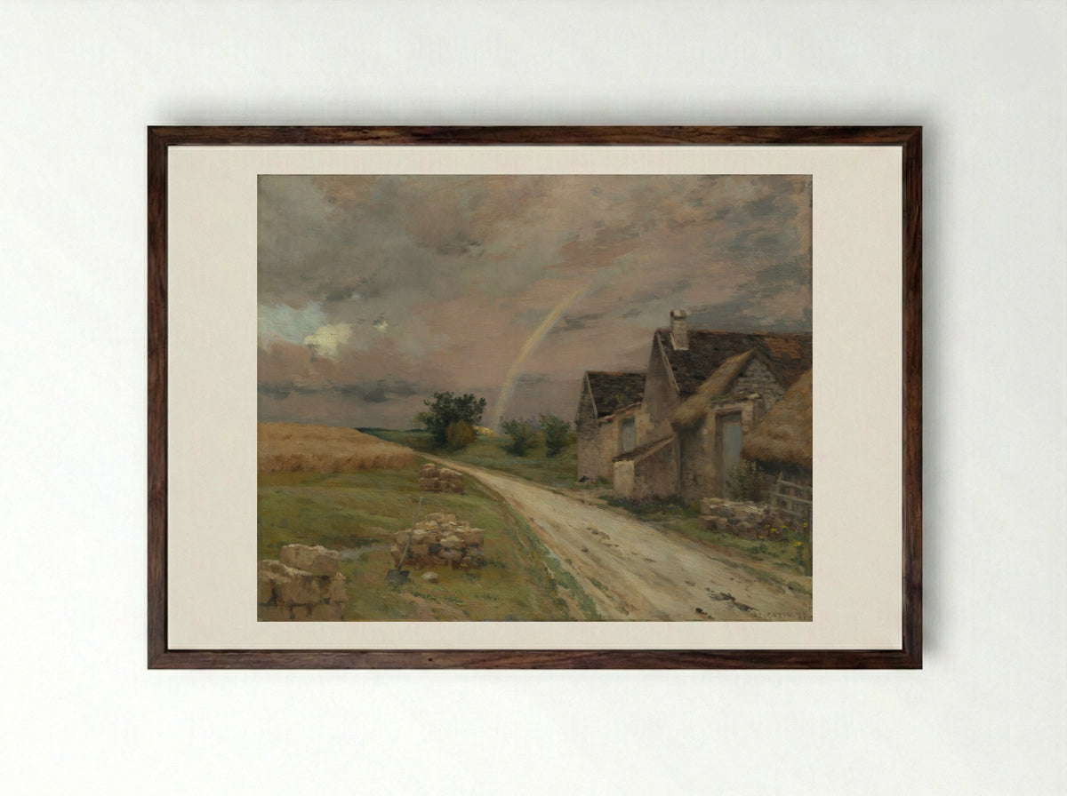 The Rainbow, Achères la Forêt - Jean-Charles Cazin - Framed Print Dark Wood