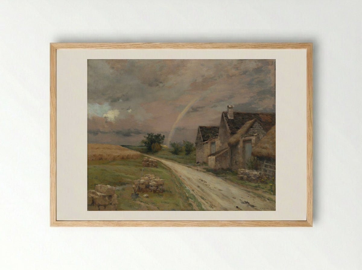 The Rainbow, Achères la Forêt - Jean-Charles Cazin - Framed Print Wood