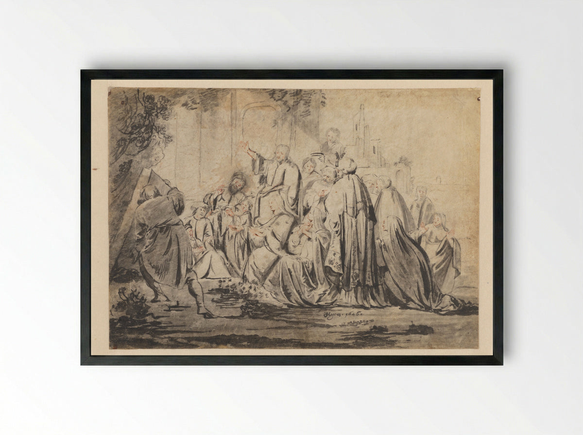 The Raising of Lazarus - Jacob Hogers - Framed Print Black