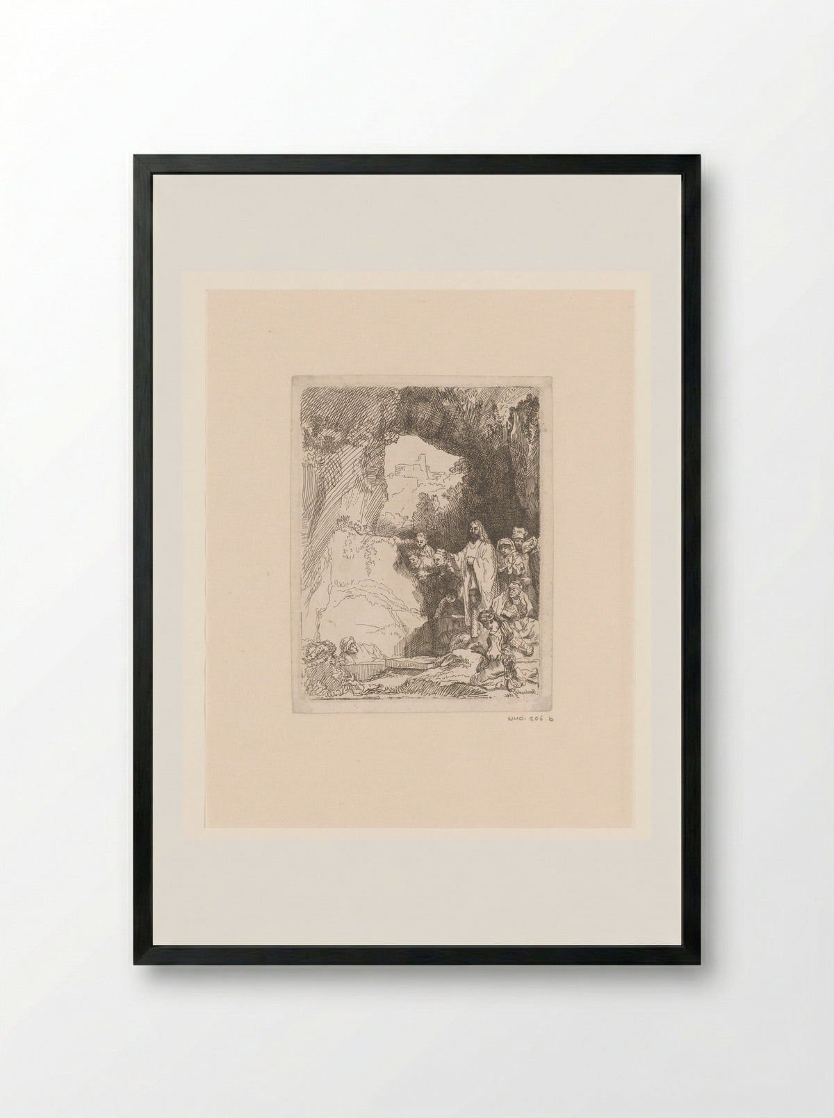 The Raising of Lazarus - John Smith of Chichester - Framed Print Black