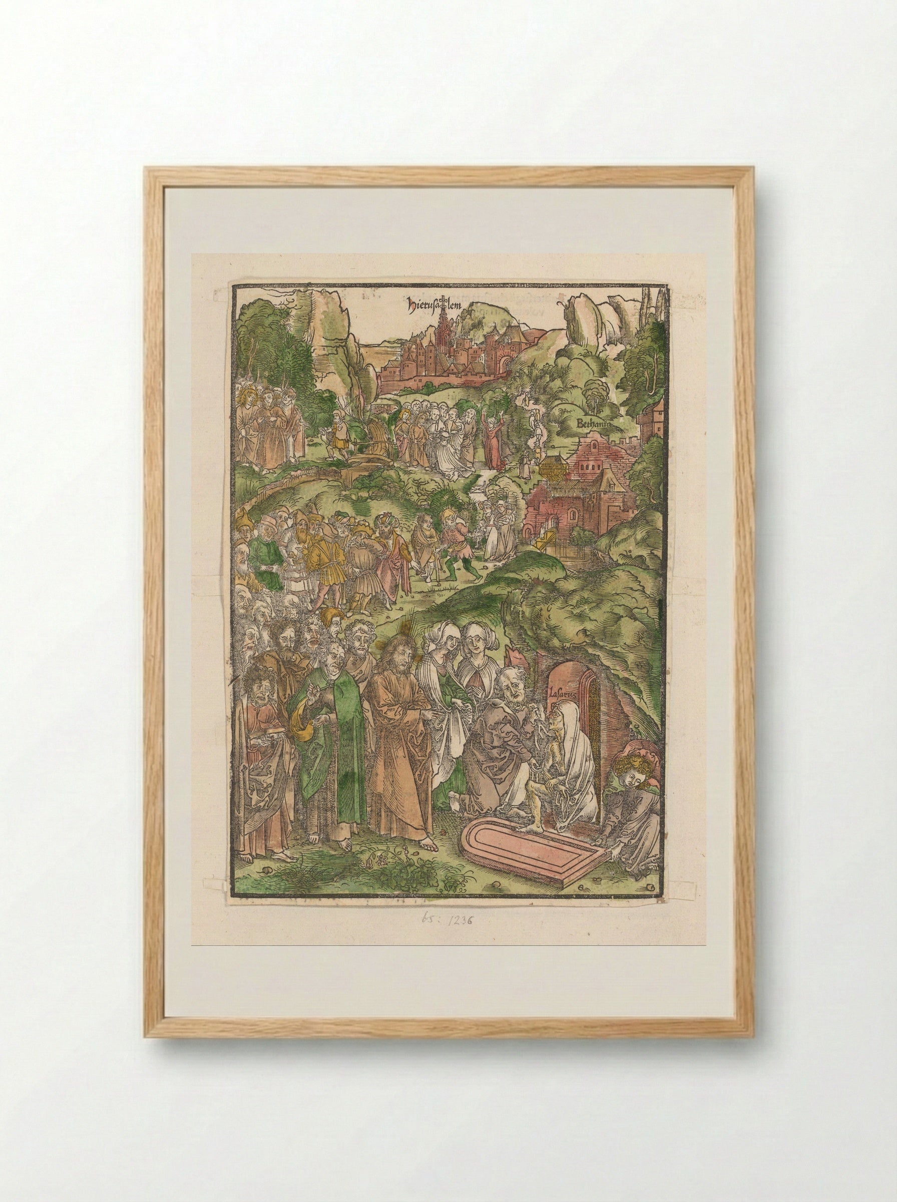 The Raising of Lazarus - Urs Graf - Framed Print Wood